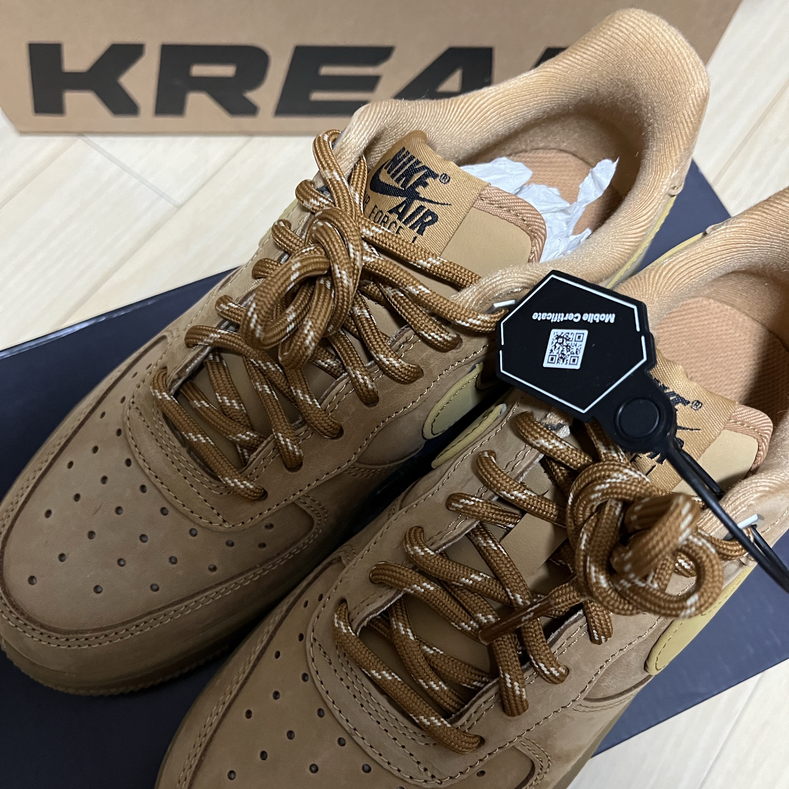 (W) Nike Air Force 1 '07 WB Flax Wheat 착용 스타일