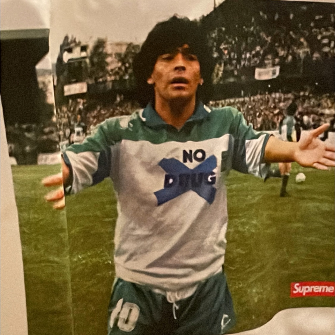 Supreme Maradona T-Shirt White - 24SS 착용 스타일