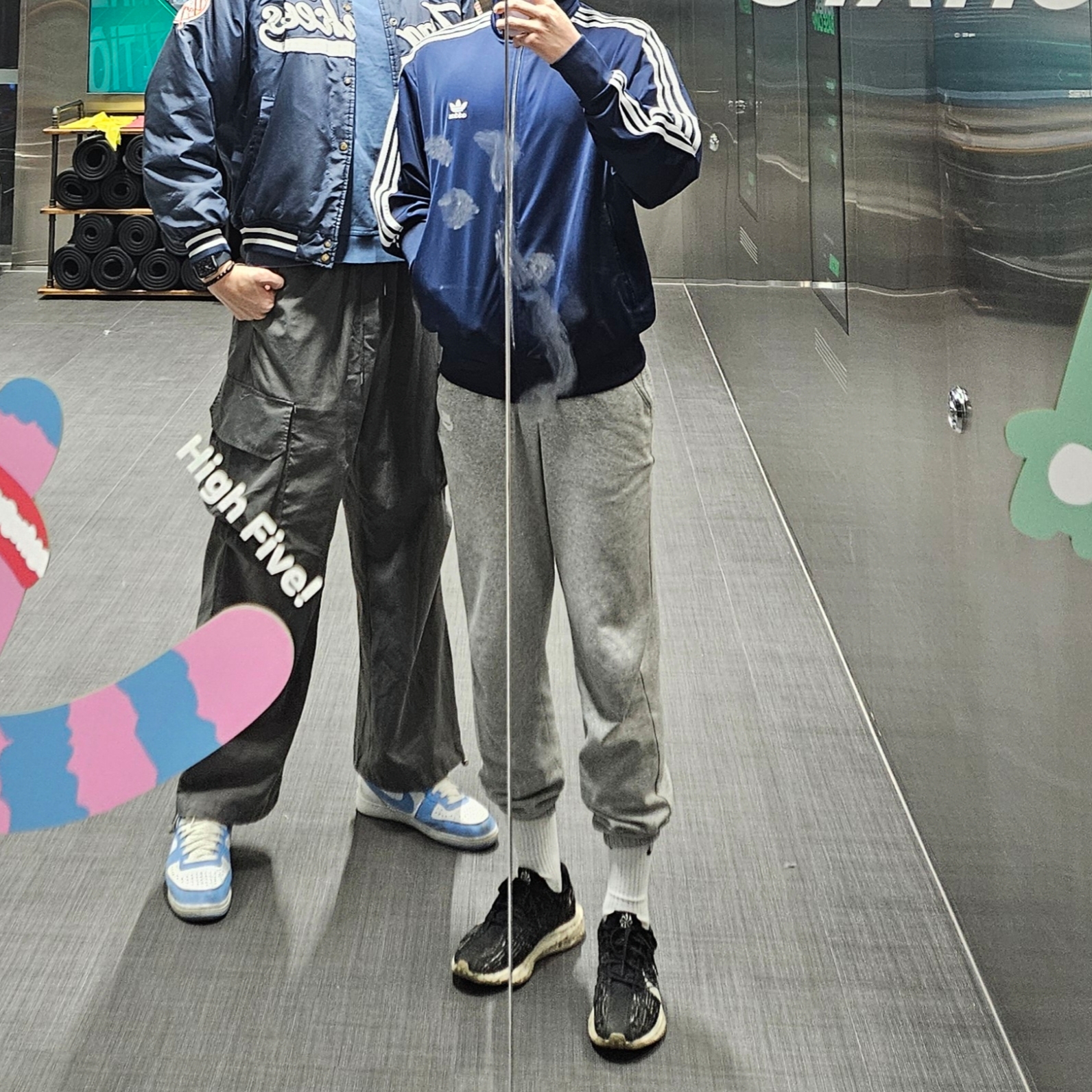 Adidas Adicolor Classic Firebird Track Top Night Indigo - KR Sizing 착용 스타일