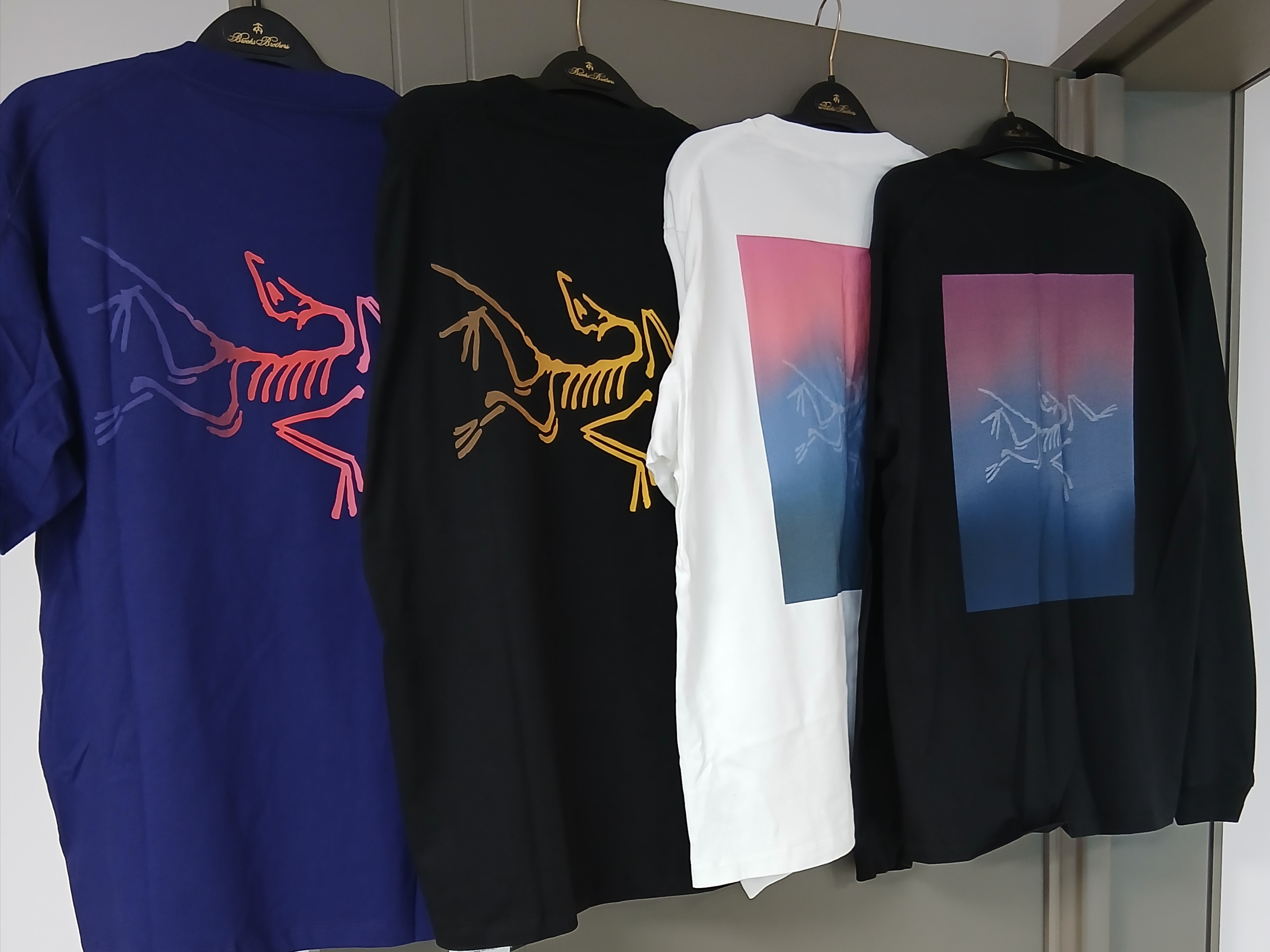 Arc'teryx Kragg Cotton Heatmap LS T-Shirt Black, Arc'teryx Kragg Cotton Heatmap LS T-Shirt White Light Multi 착용 스타일 - 1
