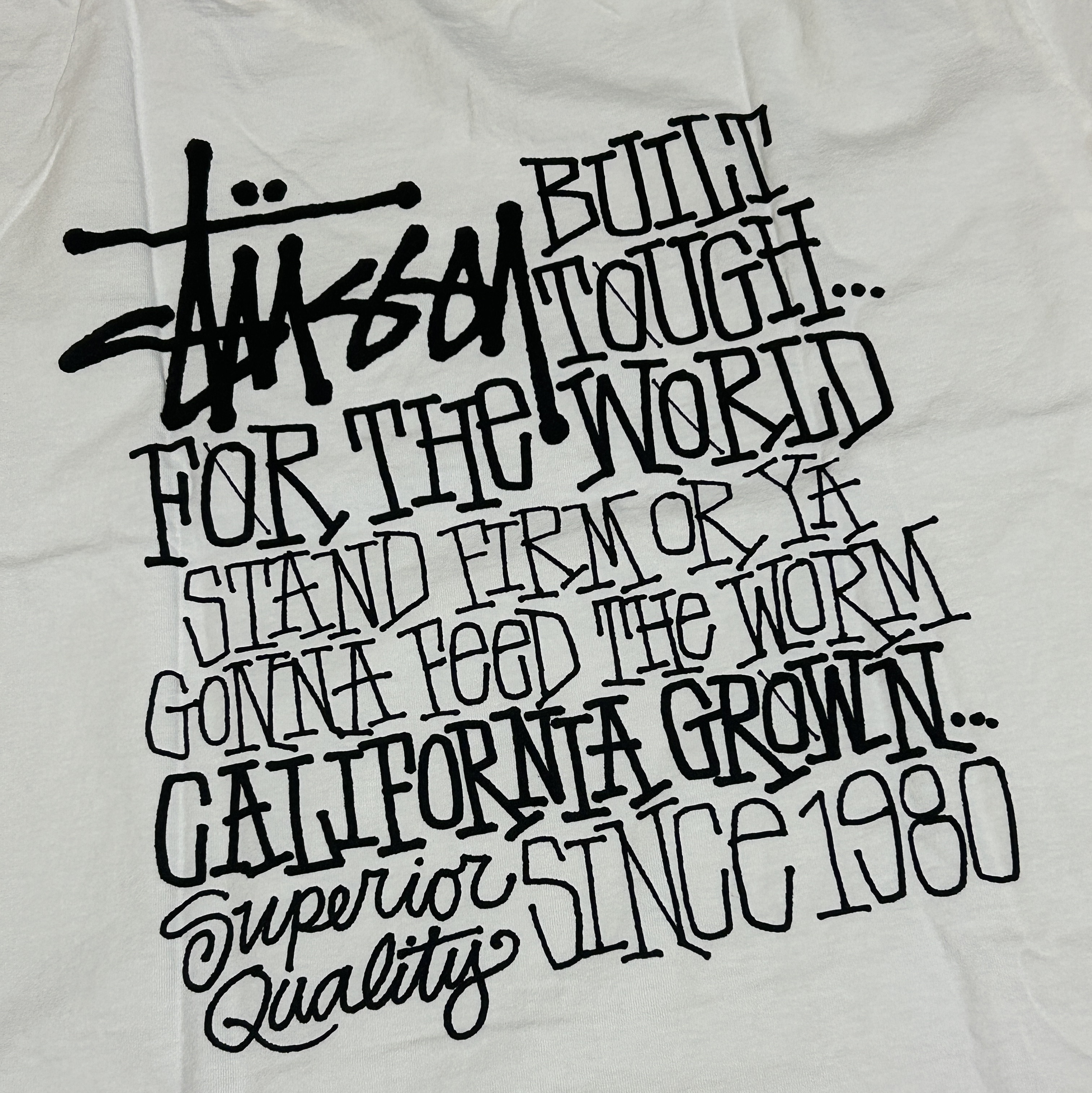 Stussy California Grown Pigment Dyed T-Shirt Natural 착용 스타일