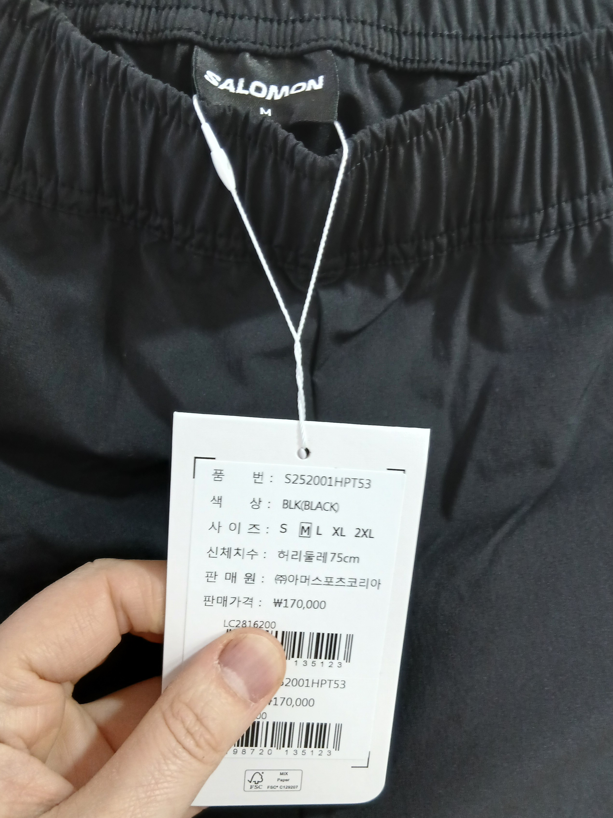Salomon Link Parachute Pants Black 착용 스타일 - 5