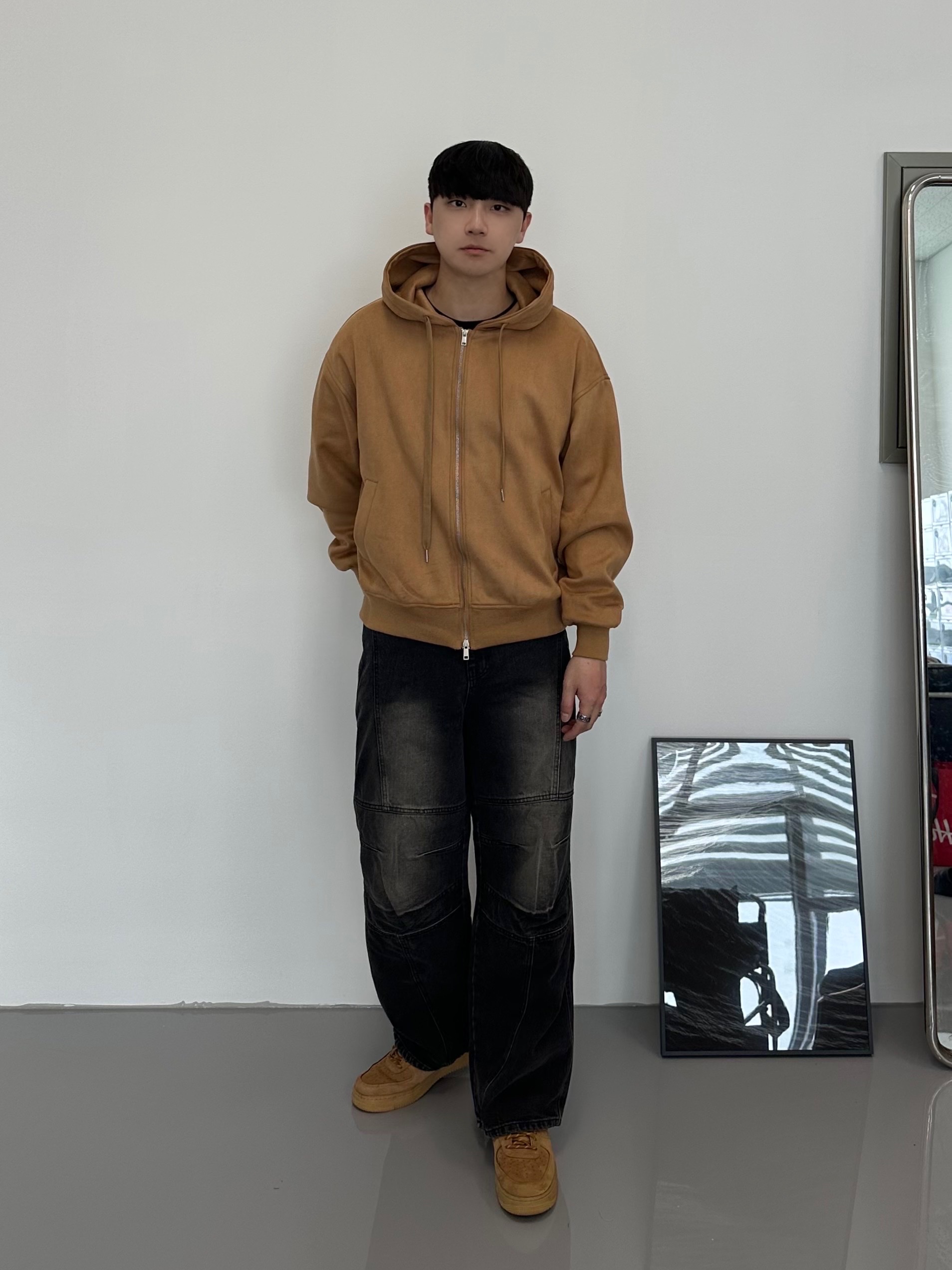 Nike Air Force 1 '07 WB Flax 착용 스타일 - 1