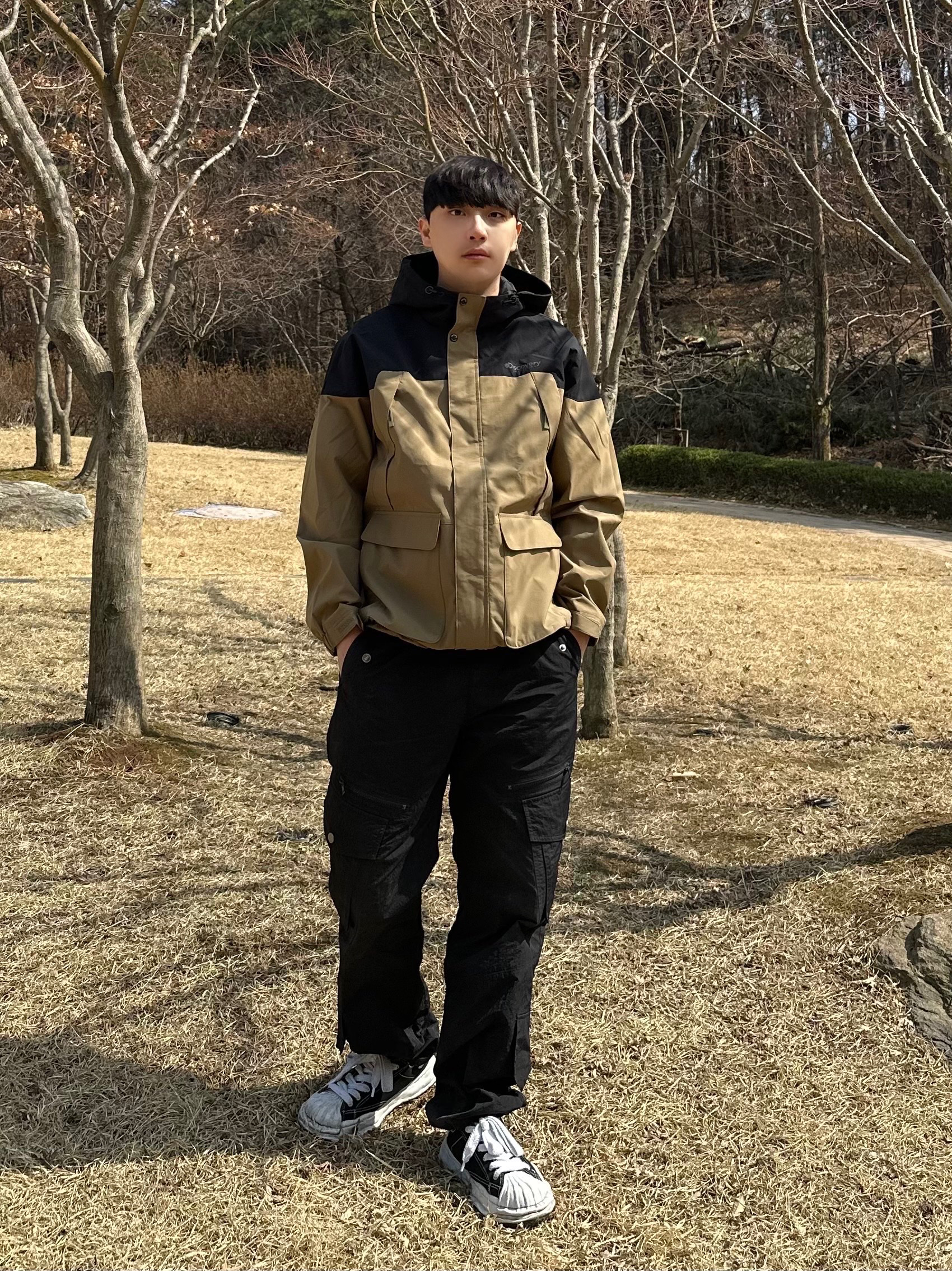 Maison Mihara Yasuhiro Peterson OG Sole Canvas Low Sneakers Black 착용 스타일 - 1