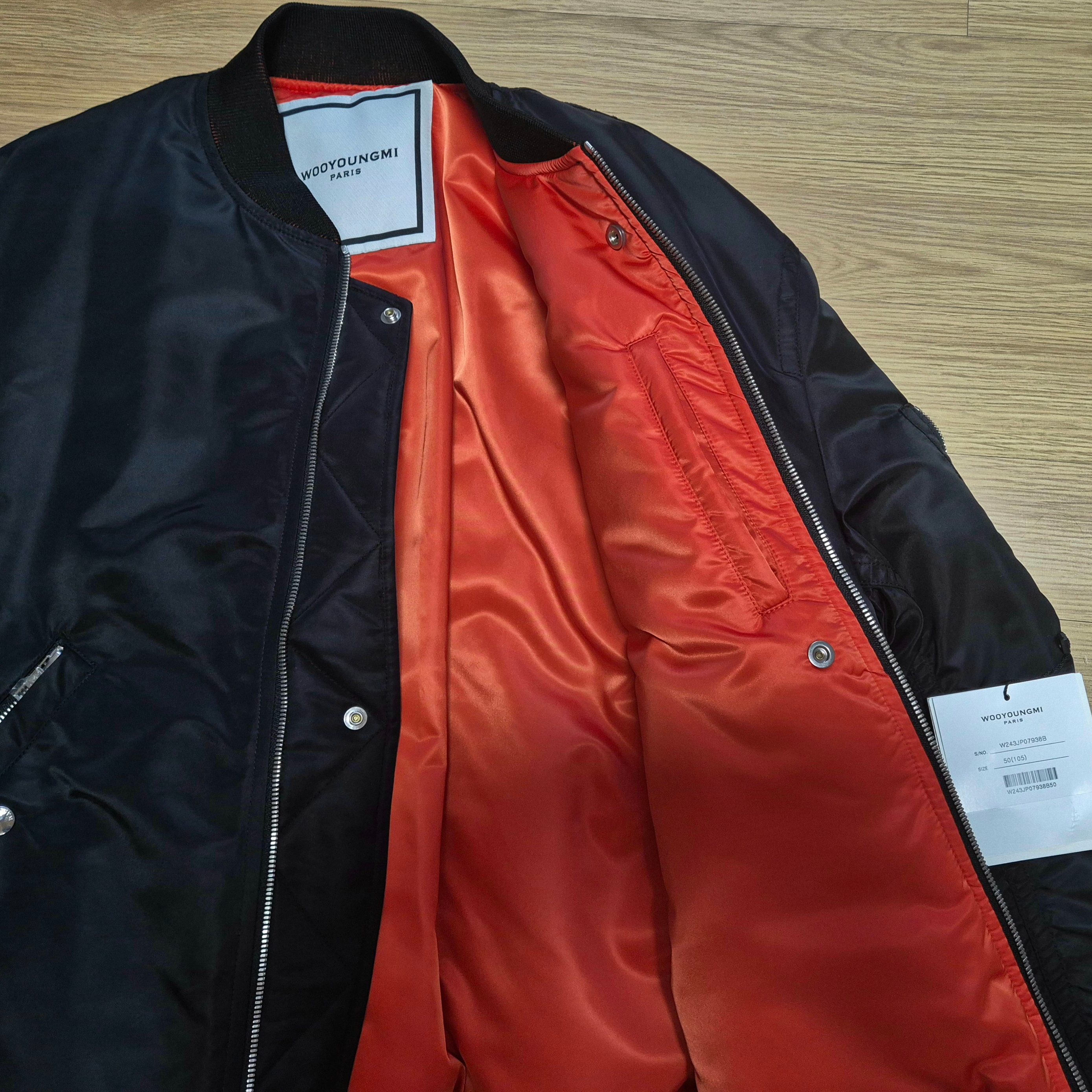 Wooyoungmi Back Logo MA-1 Black - 24FW 착용 스타일 - 4