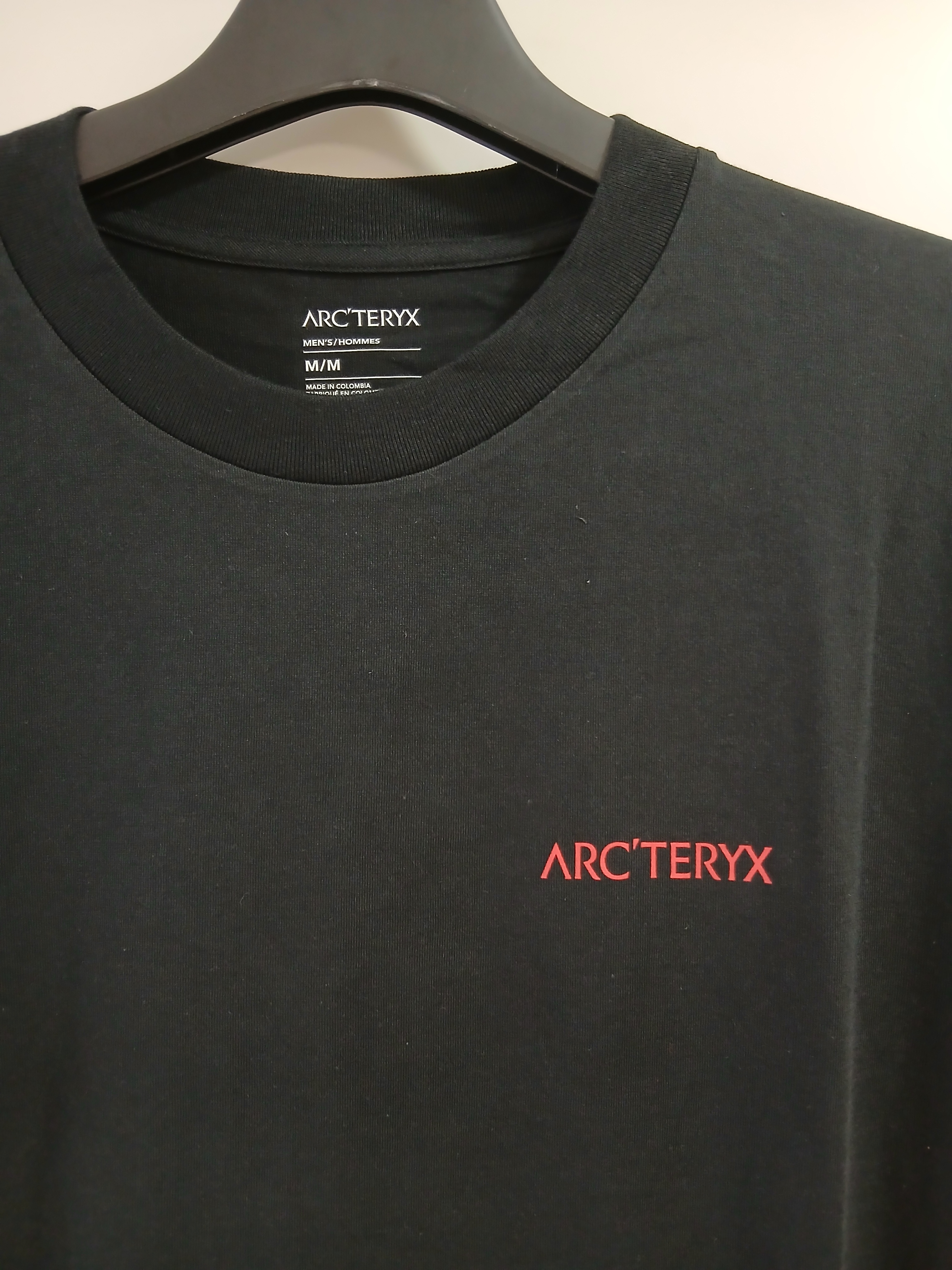 Arc'teryx Kragg SL Cotton Blurred Bird SS T-Shirt Black Dynasty 착용 스타일 - 5