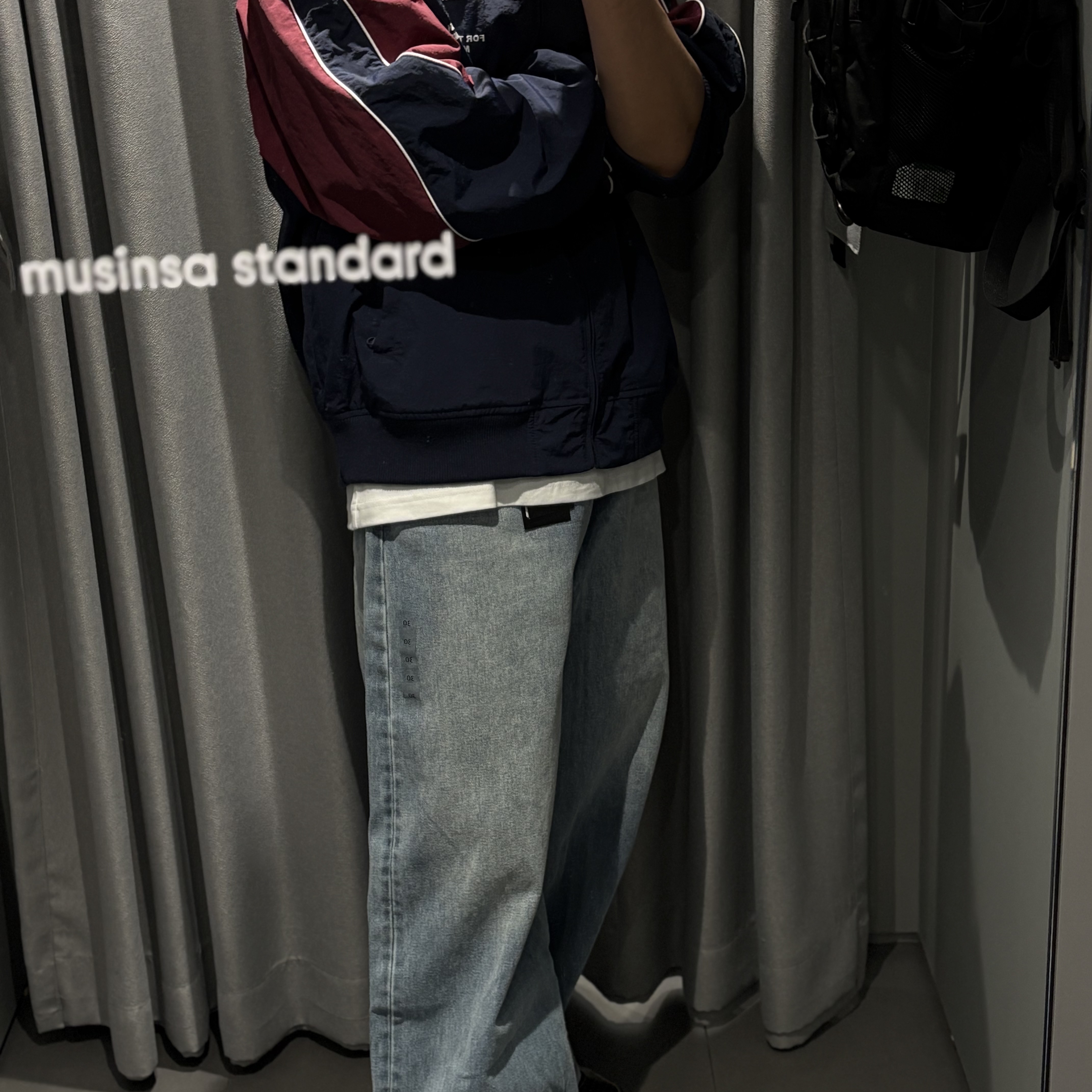 Palace x Gap Nylon Track Top Navy Red - 24SS 착용 스타일