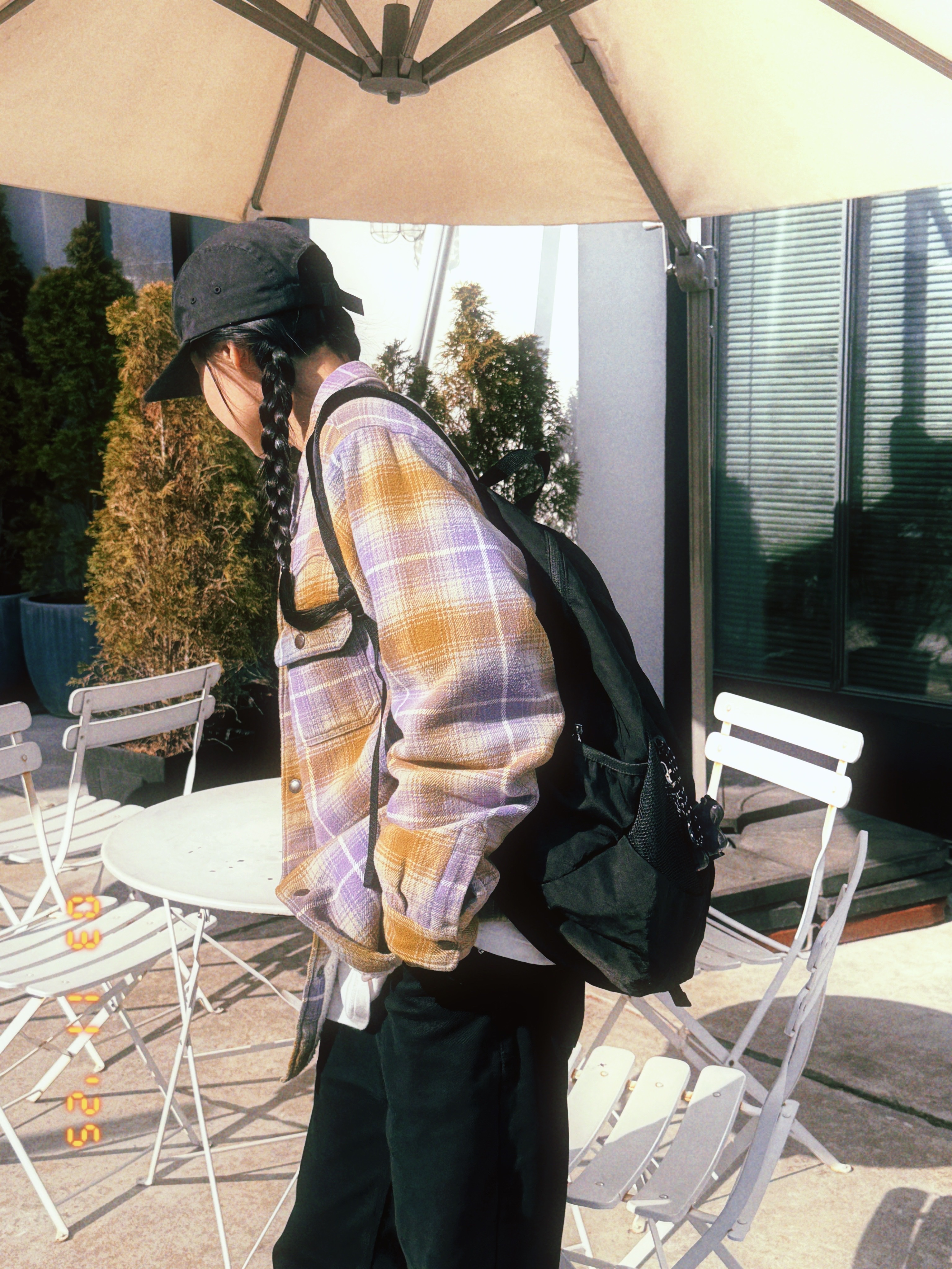 Supreme Washed Chino Twill Camp Cap Black 착용 스타일 - 2