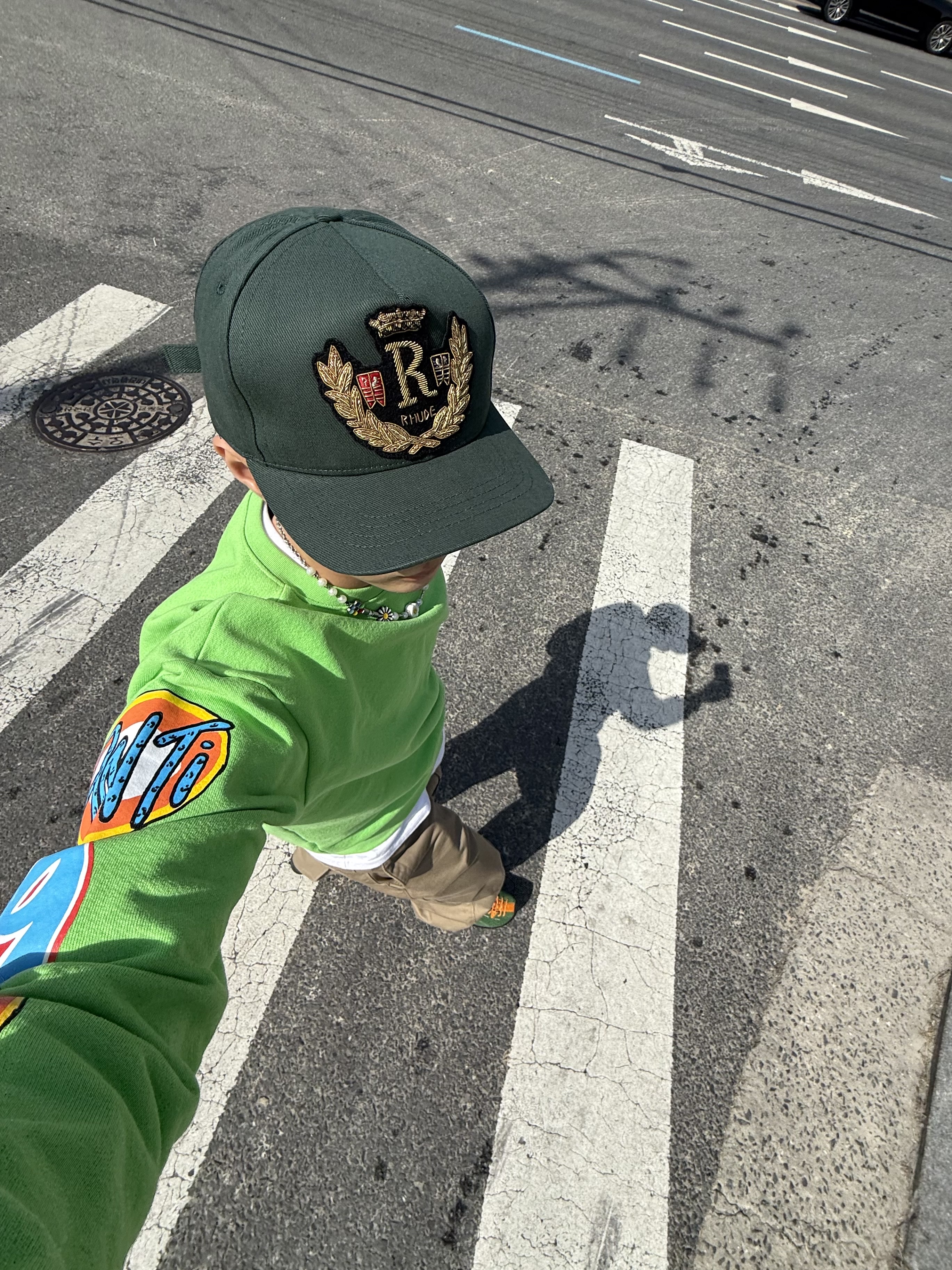 Rhude Diana Crest Hat Green - 24FW, Keen Jasper Men Sneakers Forest Elf/Orange Pepper 착용 스타일