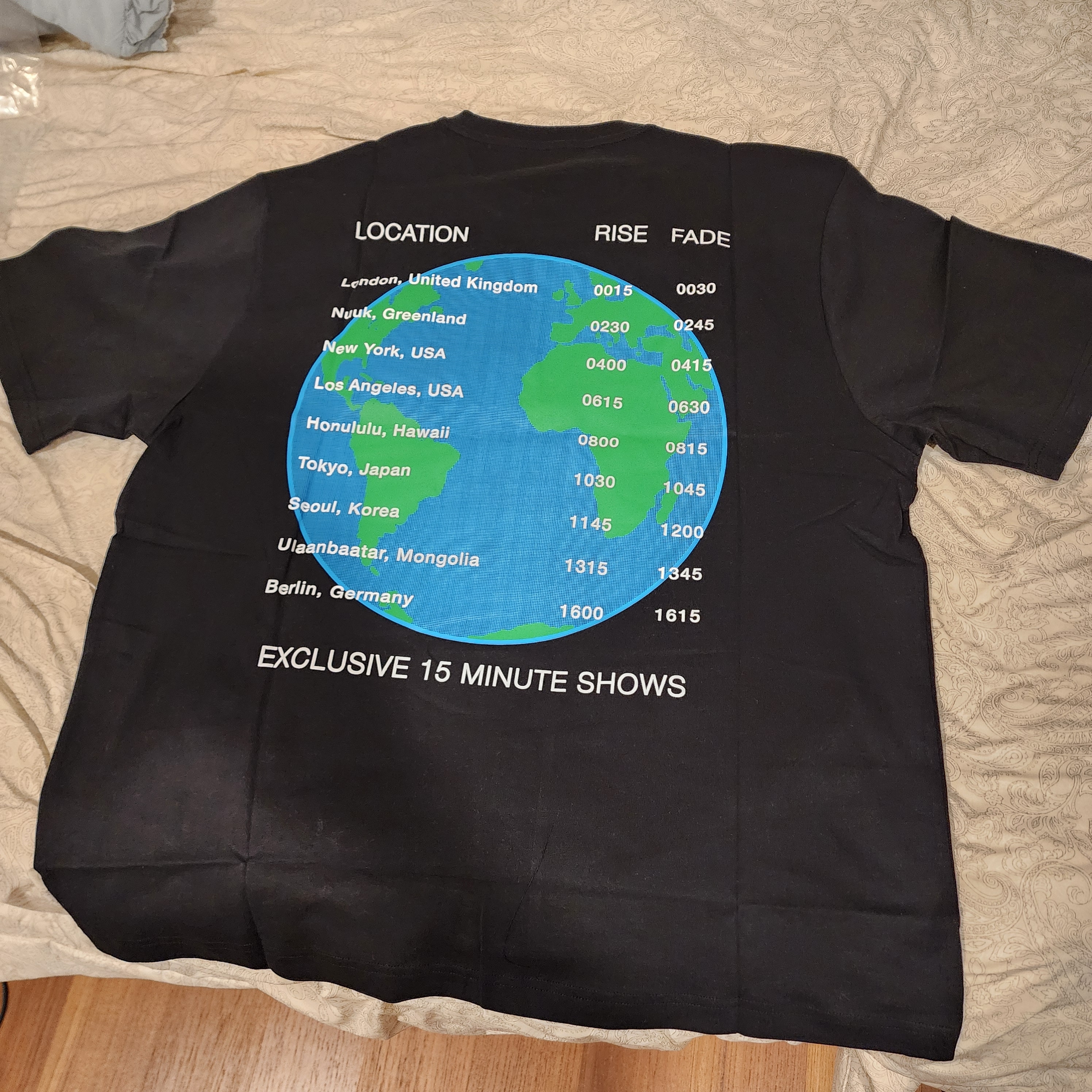 Palace World Tour T-Shirt Black - 25SS 착용 스타일 - 2
