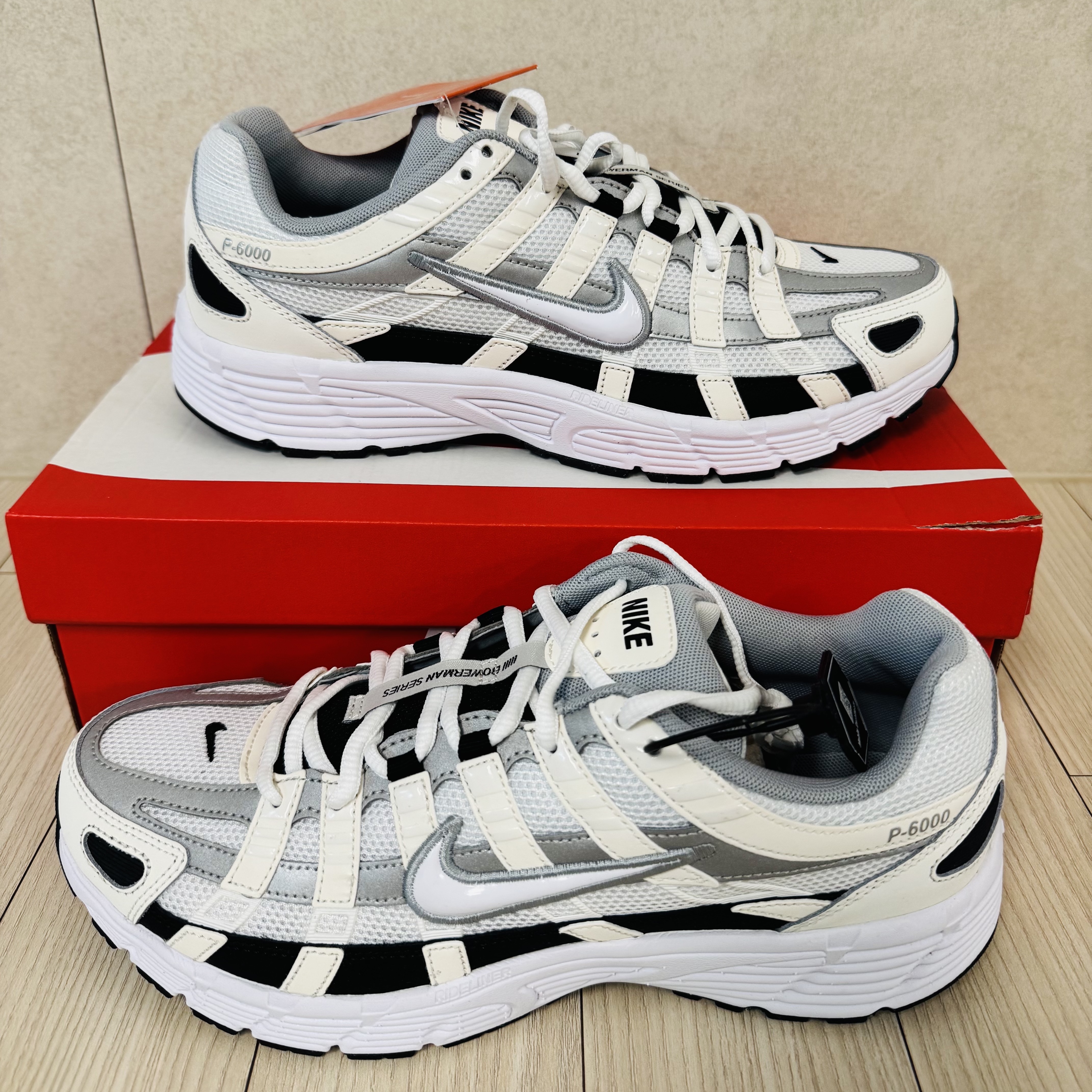 Nike P-6000 Sail Wolf Grey 착용 스타일 - 2