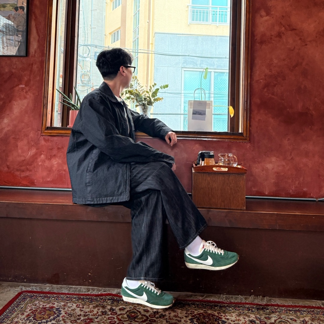 (W) Nike Daybreak Vintage Fir Coconut Milk 착용 스타일