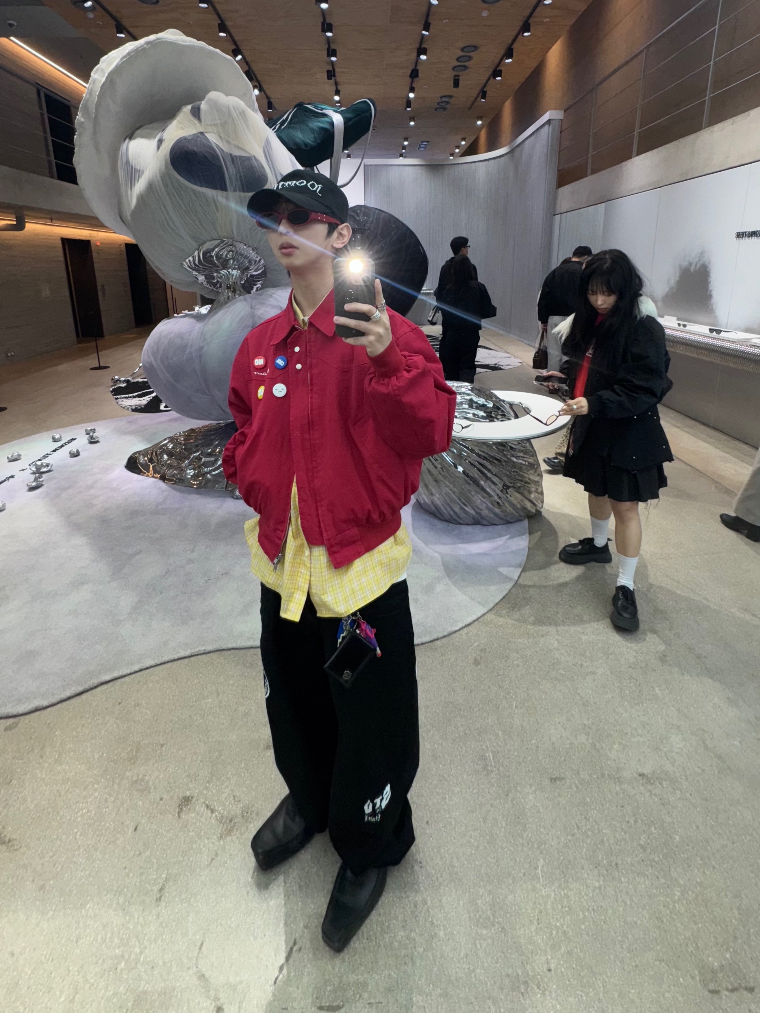 Post Archive Faction (Paf) x Joopiter Baseball Cap Black, Gentle Monster x Maison Margiela MM213 Black Clear 착용 스타일 - 2