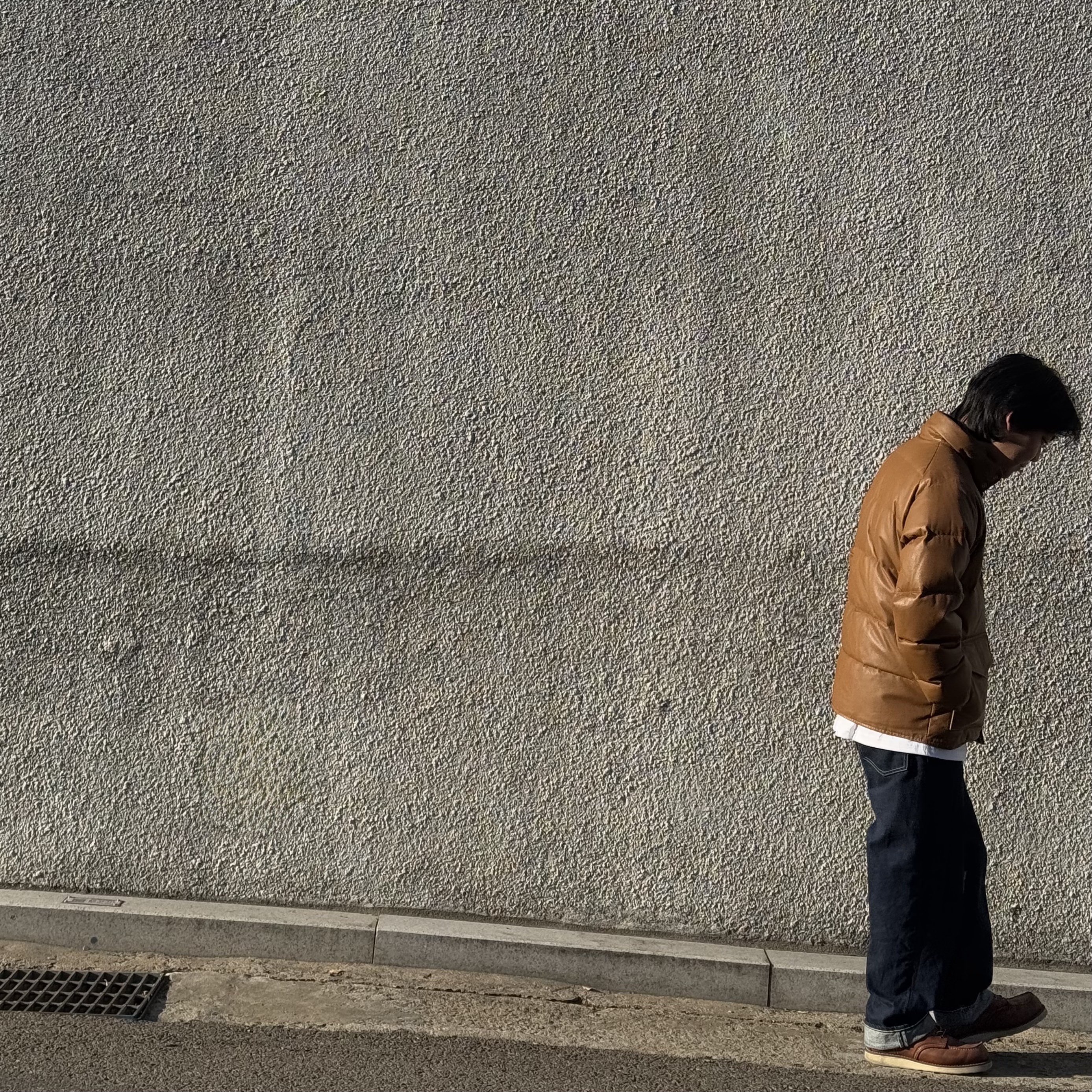 BAPE Leather Classic Down Jacket Brown 착용 스타일 - 3
