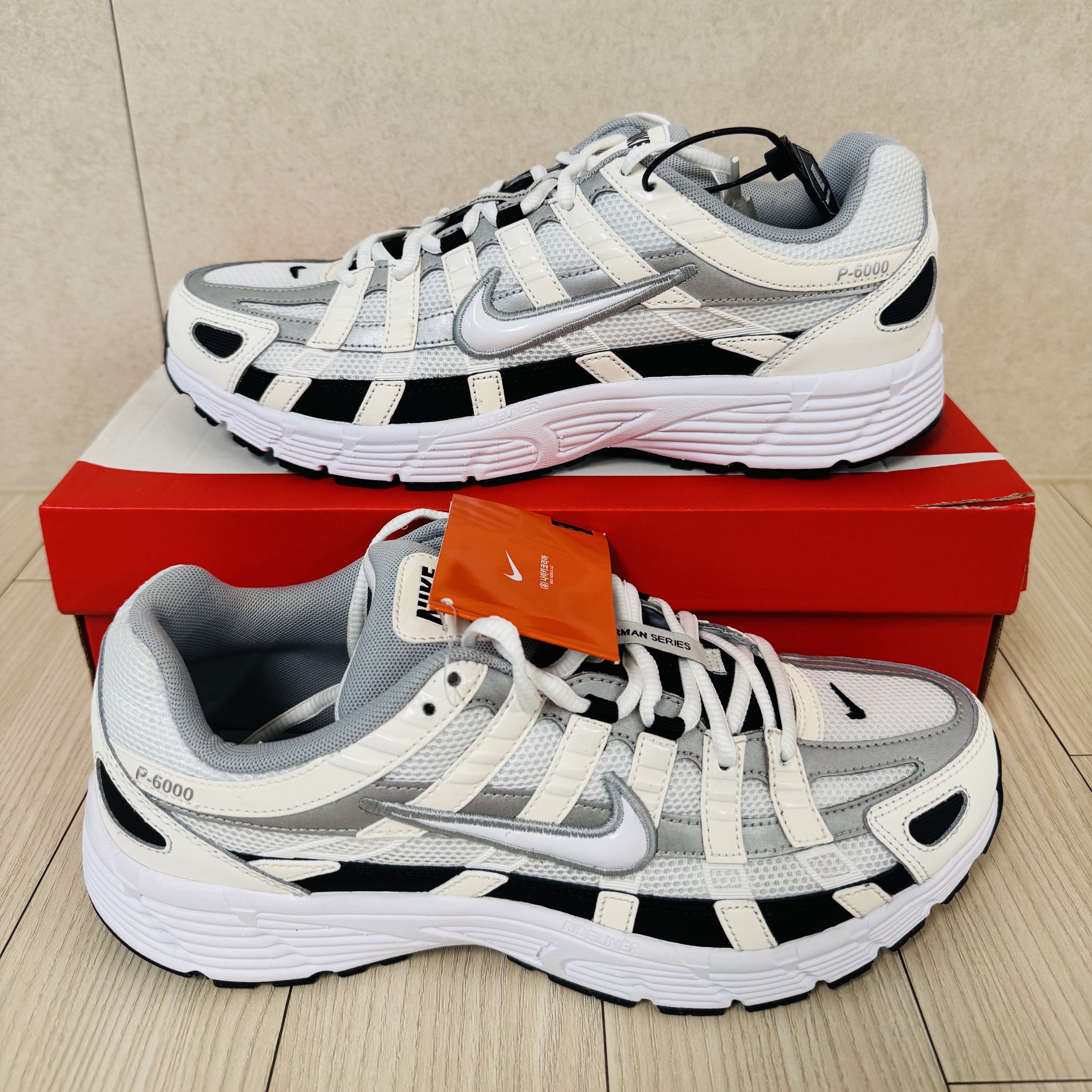 Nike P-6000 Sail Wolf Grey 착용 스타일 - 1