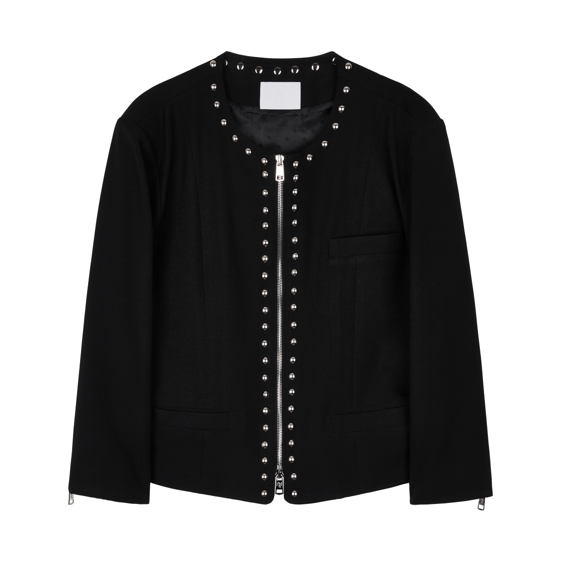 GTY251JK01BK GIMMETHEYOUNG G_Studded Zipper Jacket  Black