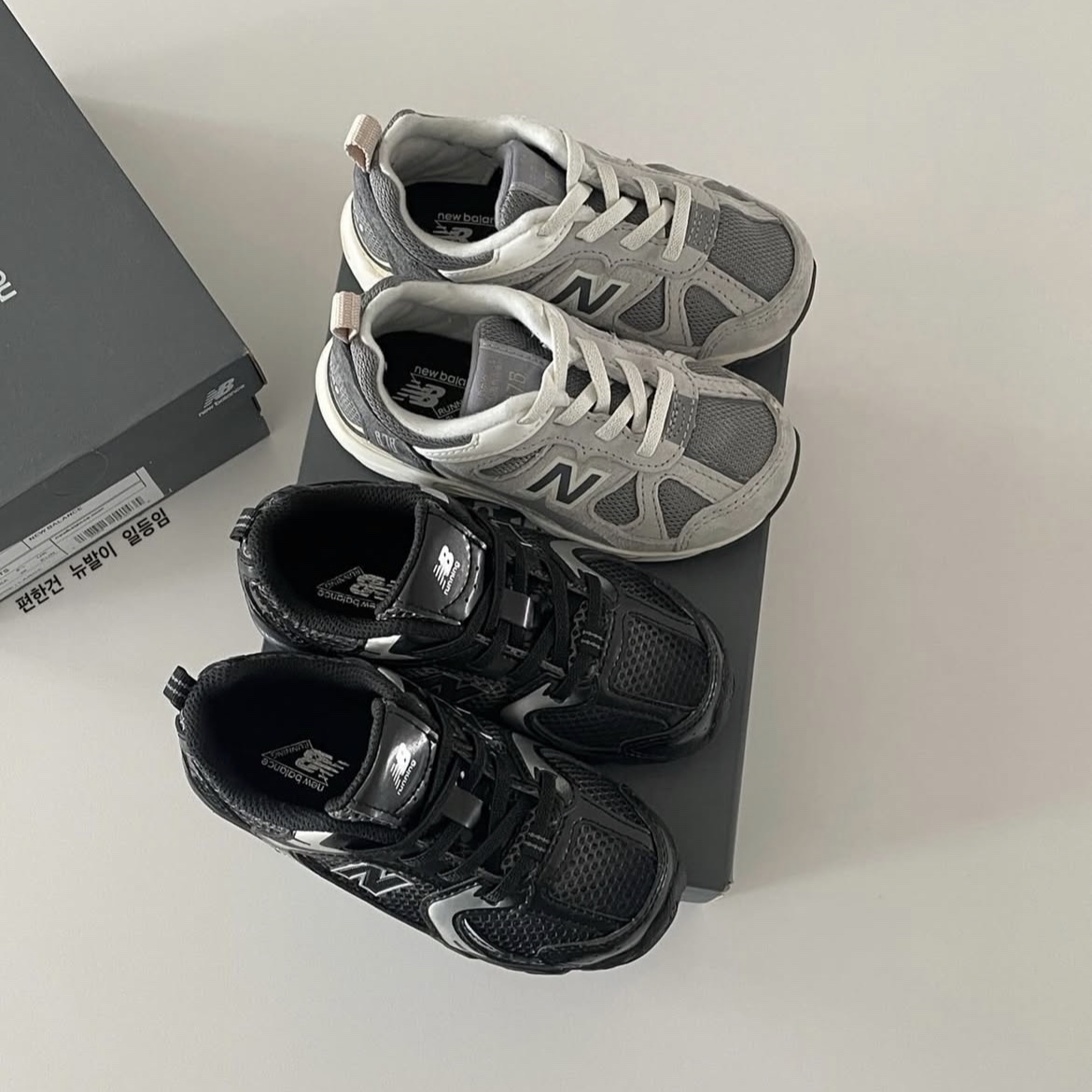 (PS) New Balance 740 Black - Wide, New Balance 878 Gray 착용 스타일