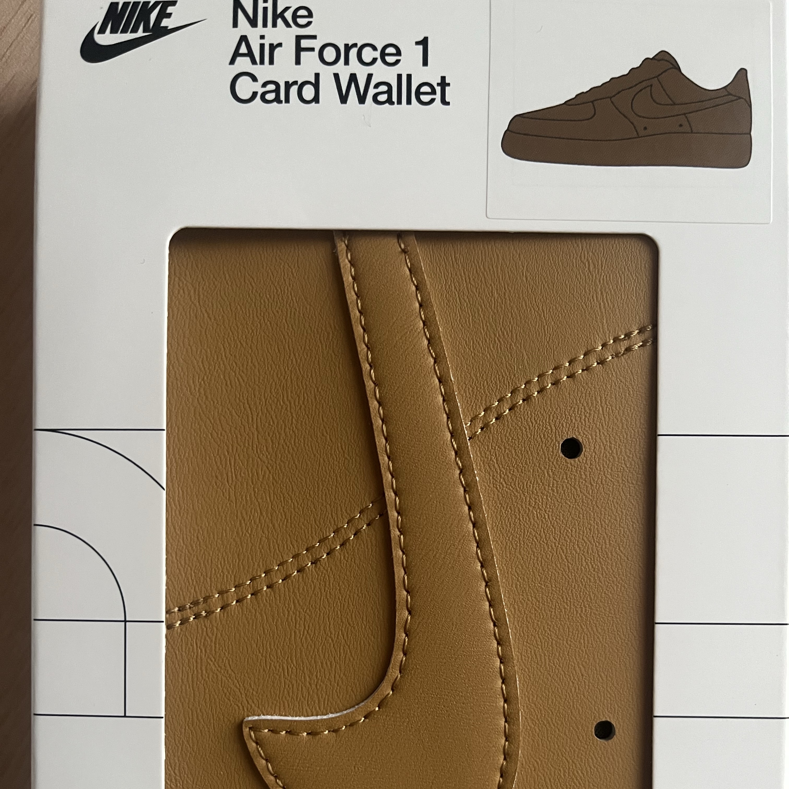 Nike Icon Air Force 1 Card Wallet Brown 착용 스타일