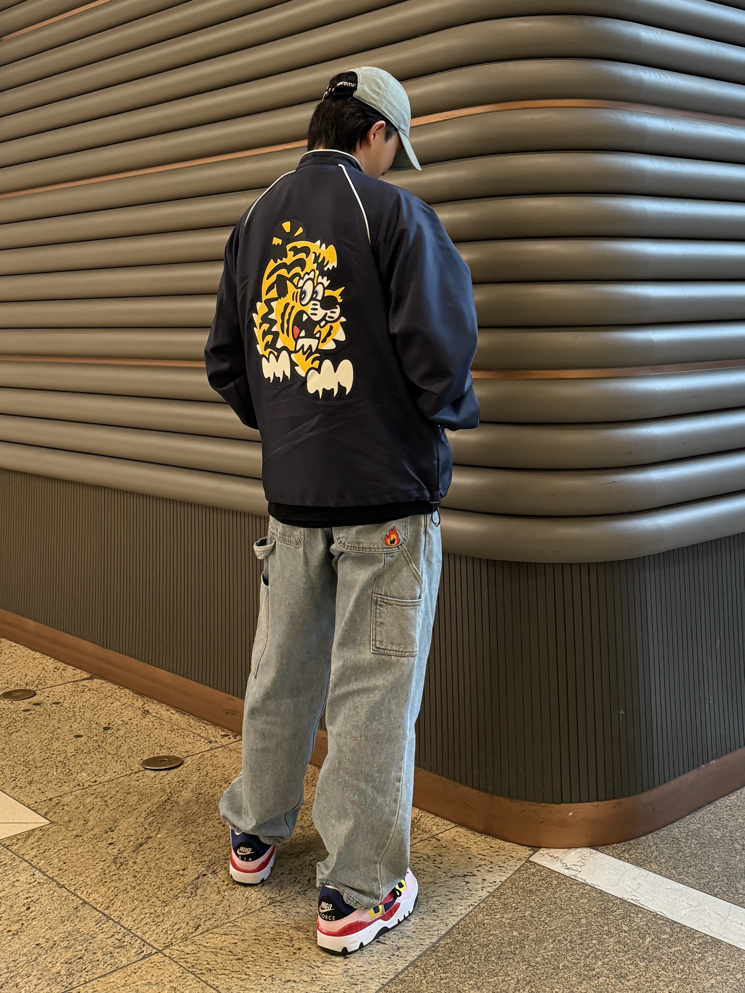 Nike x Nigo Air Force 3 Low SP Navy 착용 스타일