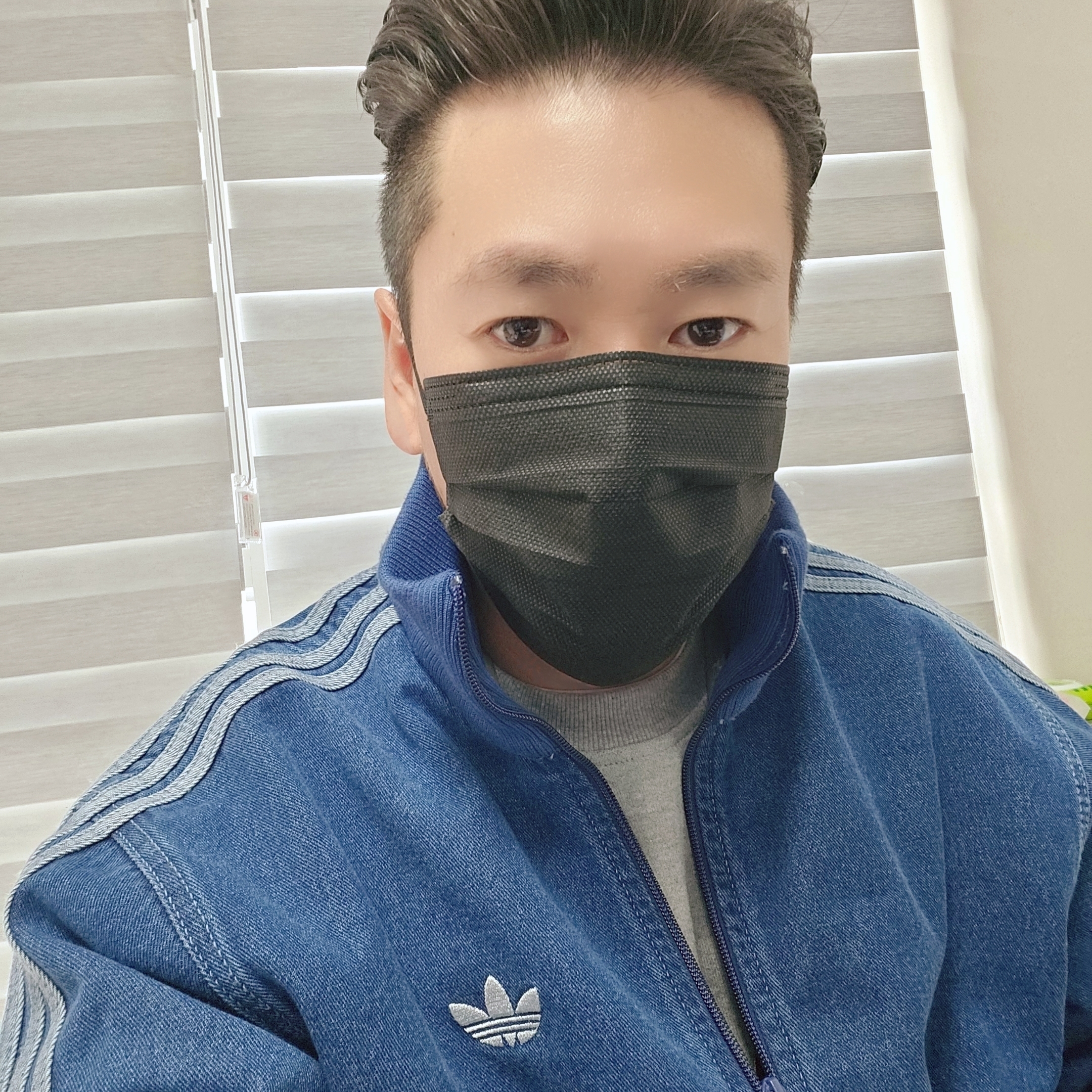 Adidas Adicolor Denim Firebird Track Top Medium Blue Denim - KR Sizing 착용 스타일 - 2