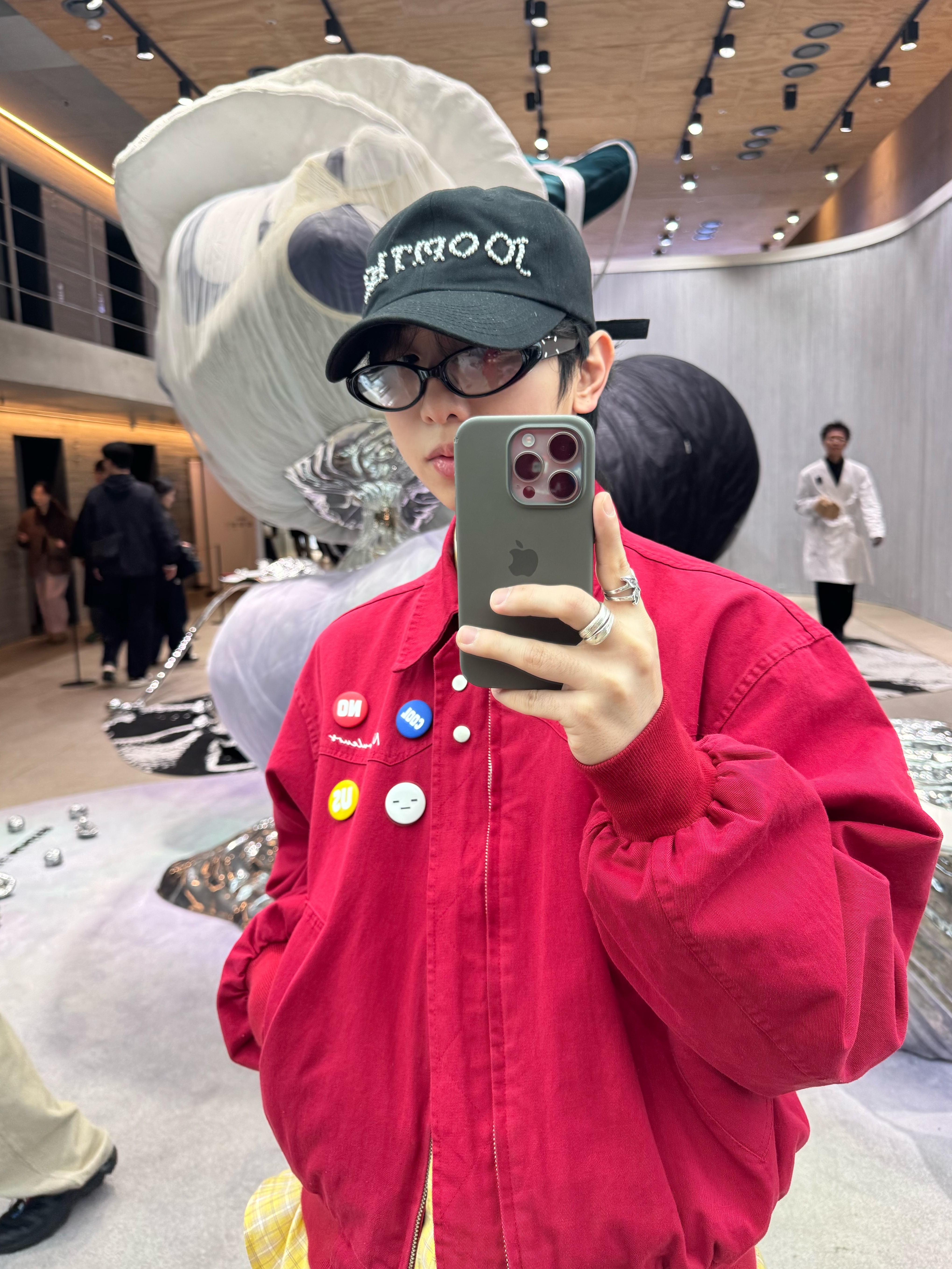 Post Archive Faction (Paf) x Joopiter Baseball Cap Black, Gentle Monster x Maison Margiela MM213 Black Clear 착용 스타일 - 1
