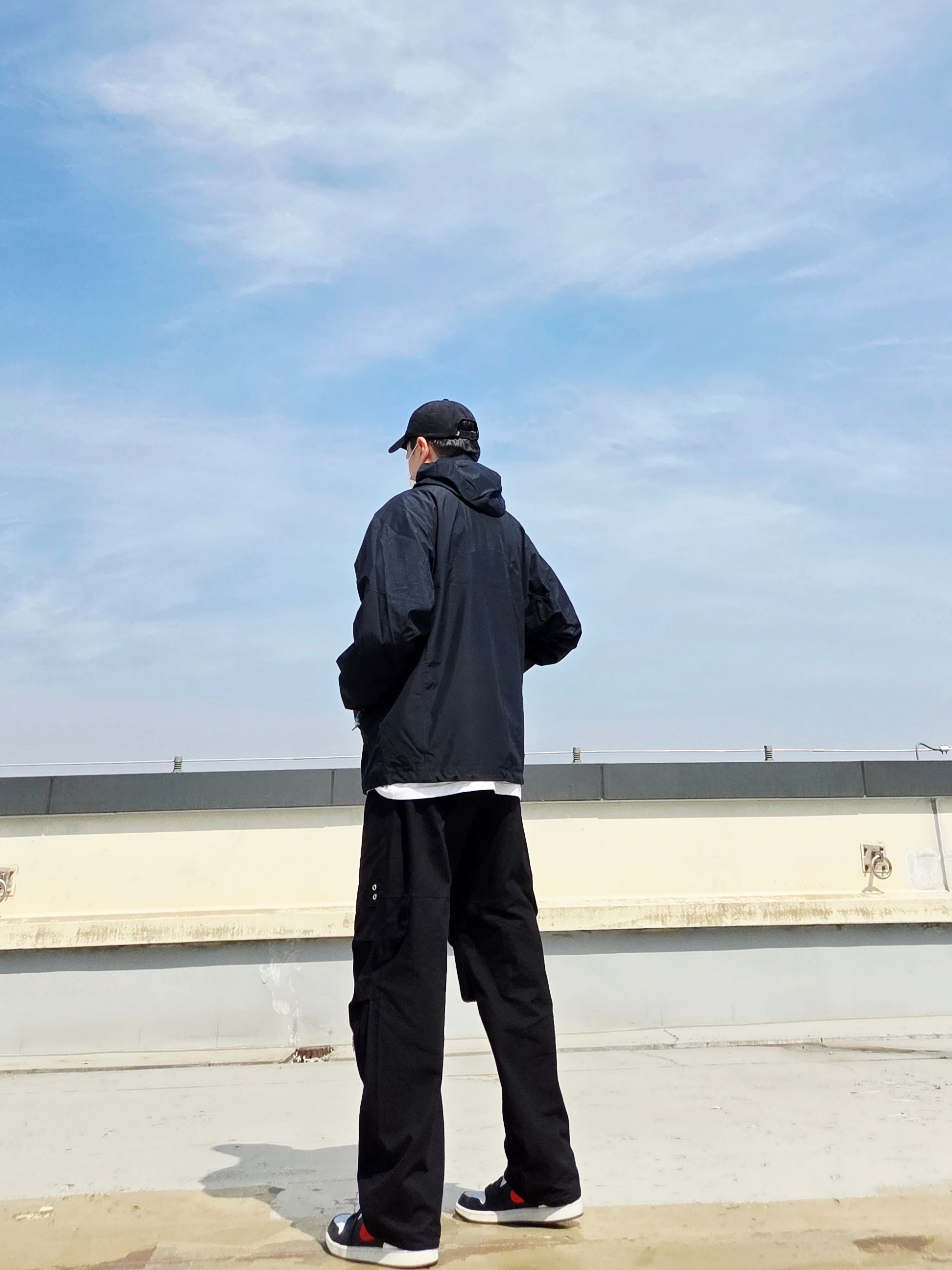 Nike ACG Storm-Fit ADV Cascade Rains Full Zip Jacket Black - Asia, Flavorism Ripstop Parachute Cargo Pants Black 착용 스타일 - 3