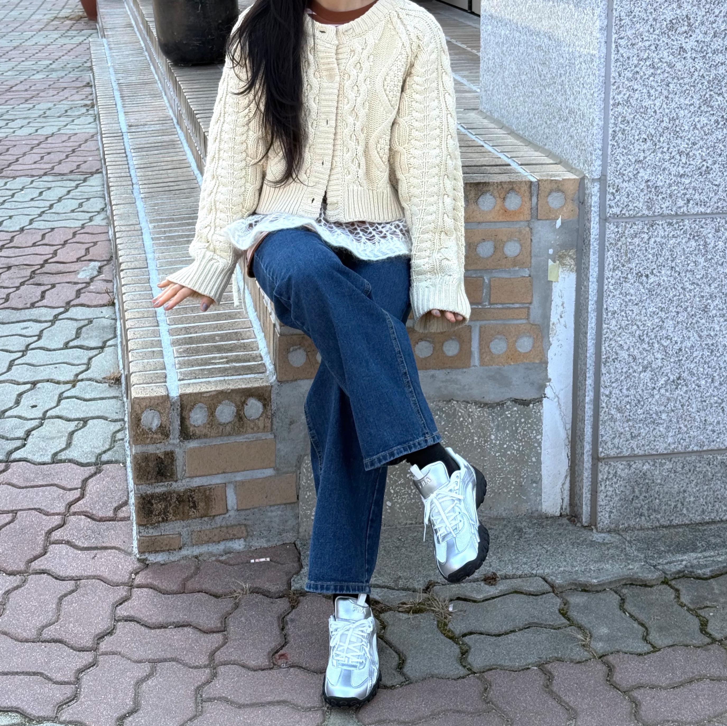 [6% 적립] FILA Echappe Ms Silvermoon 착용 스타일 - 9