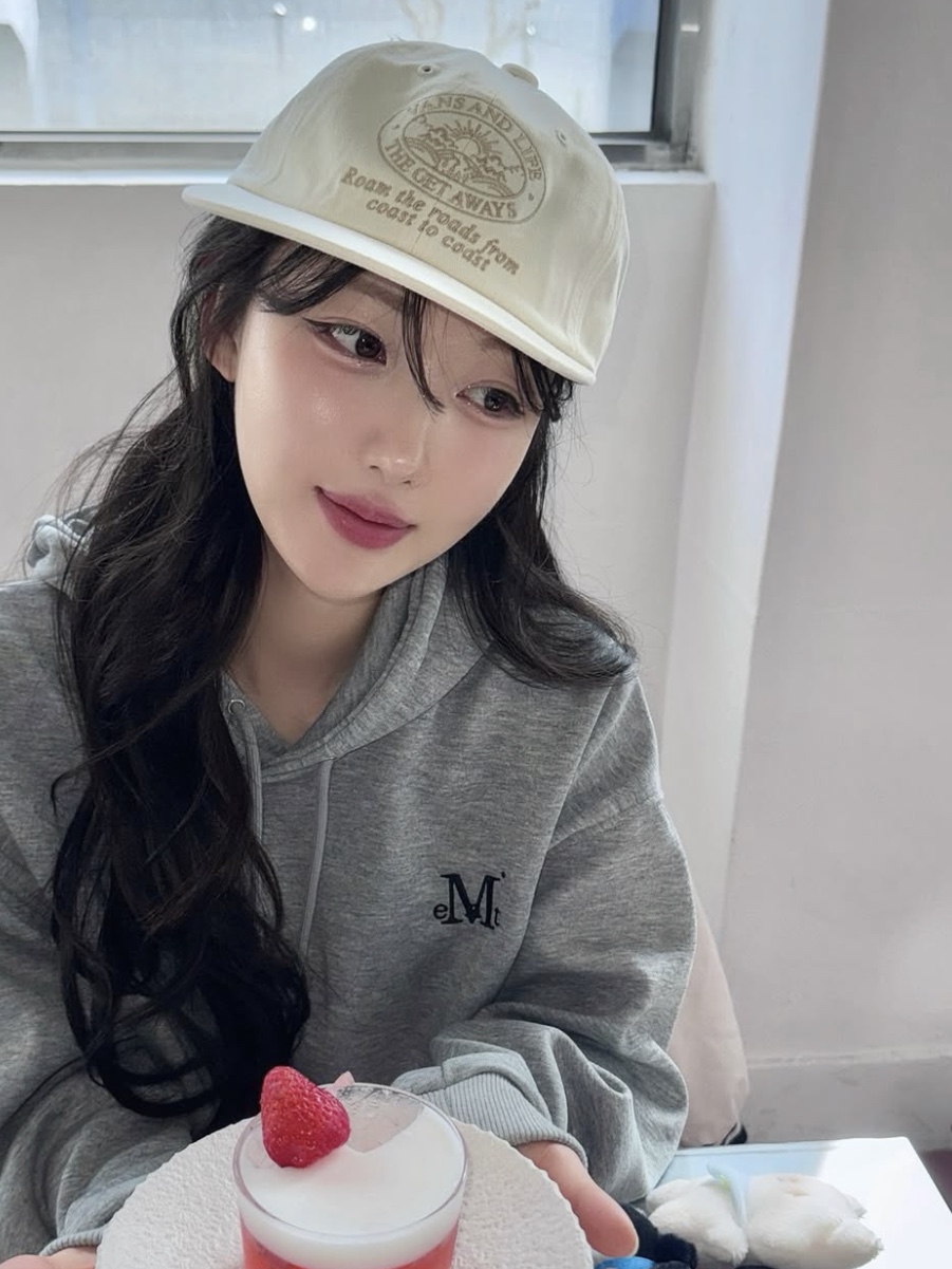 Signature Basic Logo Hood T Gray 착용 스타일 - 3