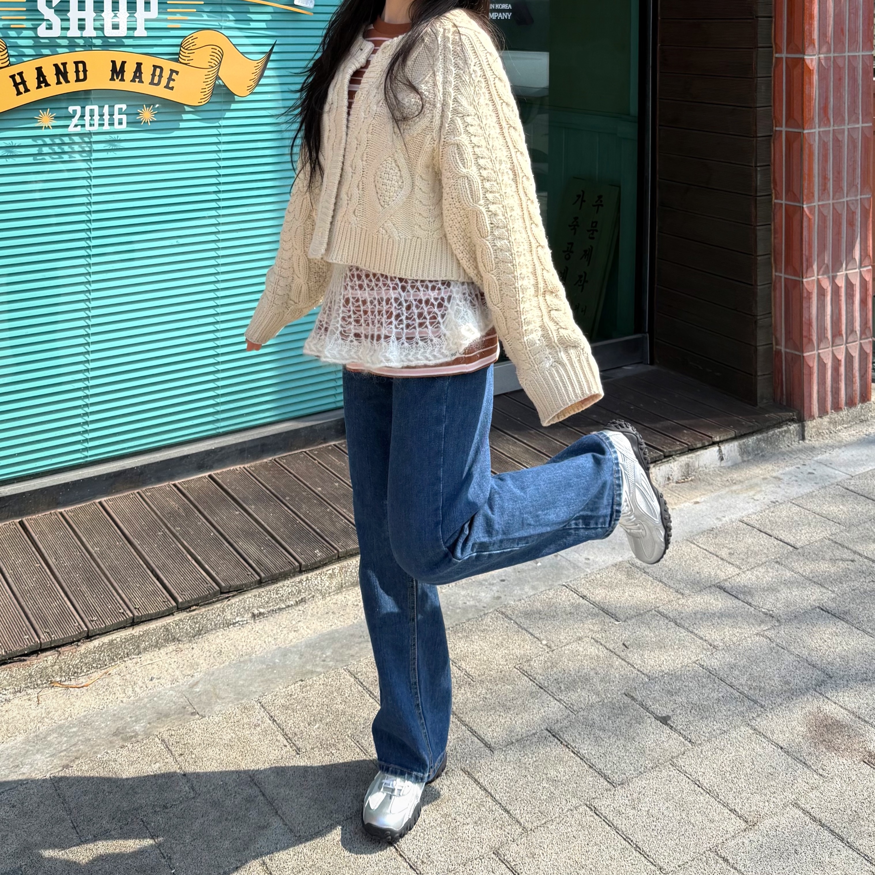 [6% 적립] FILA Echappe Ms Silvermoon 착용 스타일 - 2