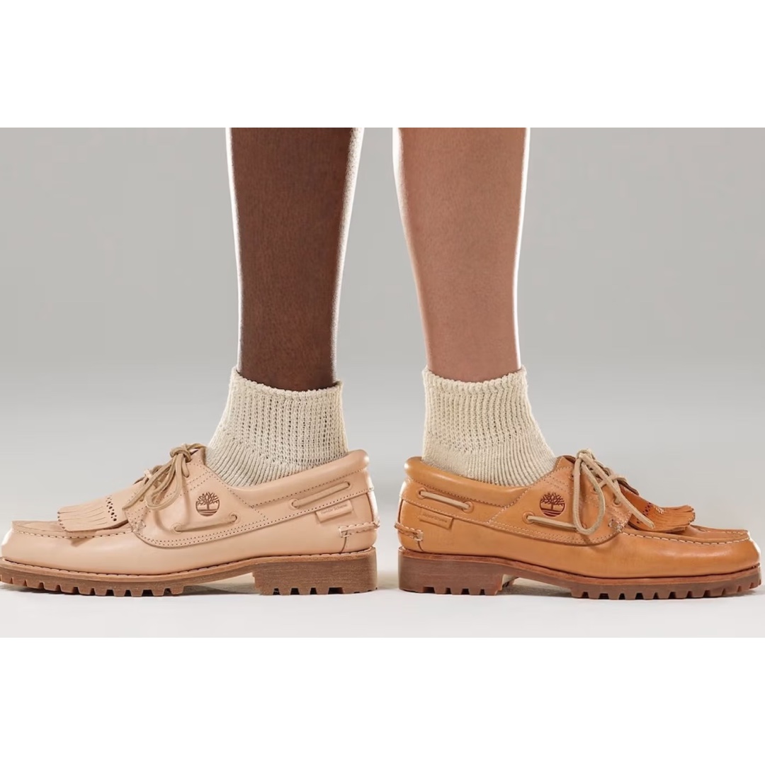 Timberland Classic 3-Eye Boat Shoes Brown - Wide, Timberland x Sculpstore 3-Eye Boat Shoes Black - Wide 착용 스타일 - 2