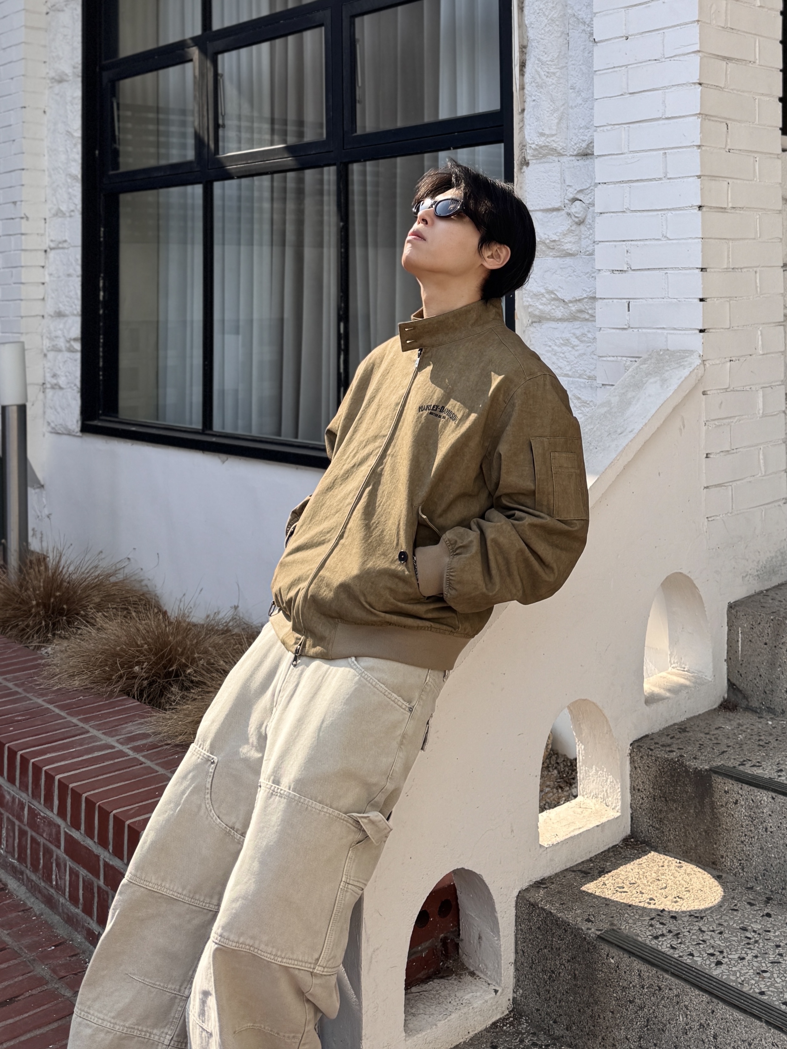 Nonnod Double Knee Cover Pants Vintage Beige, Kinchi x My Name Is Peter Boots - 888 (a) Yellow 착용 스타일 - 8