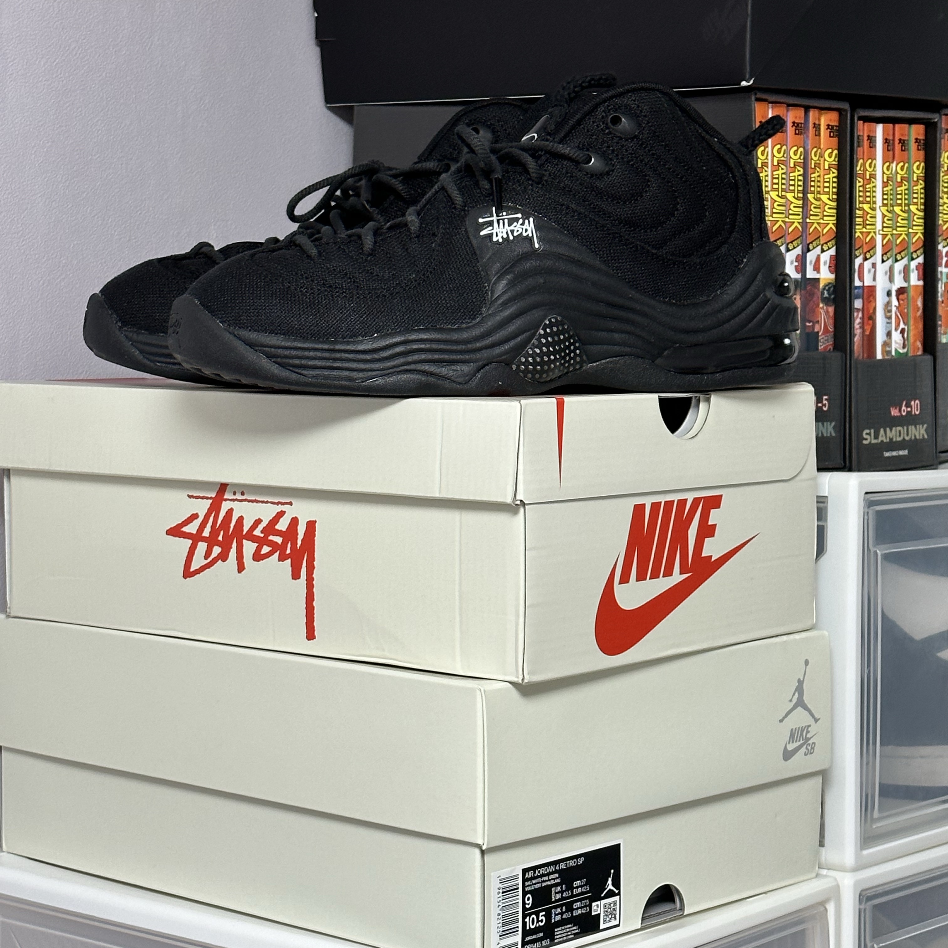 Nike x Stussy Air Penny II Black 착용 스타일