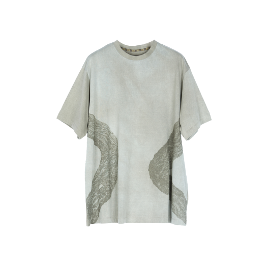 KM5BTSSZC02LG Ziggy Chen Digital Print Oversized T-Shirt Light Grey - 25SS