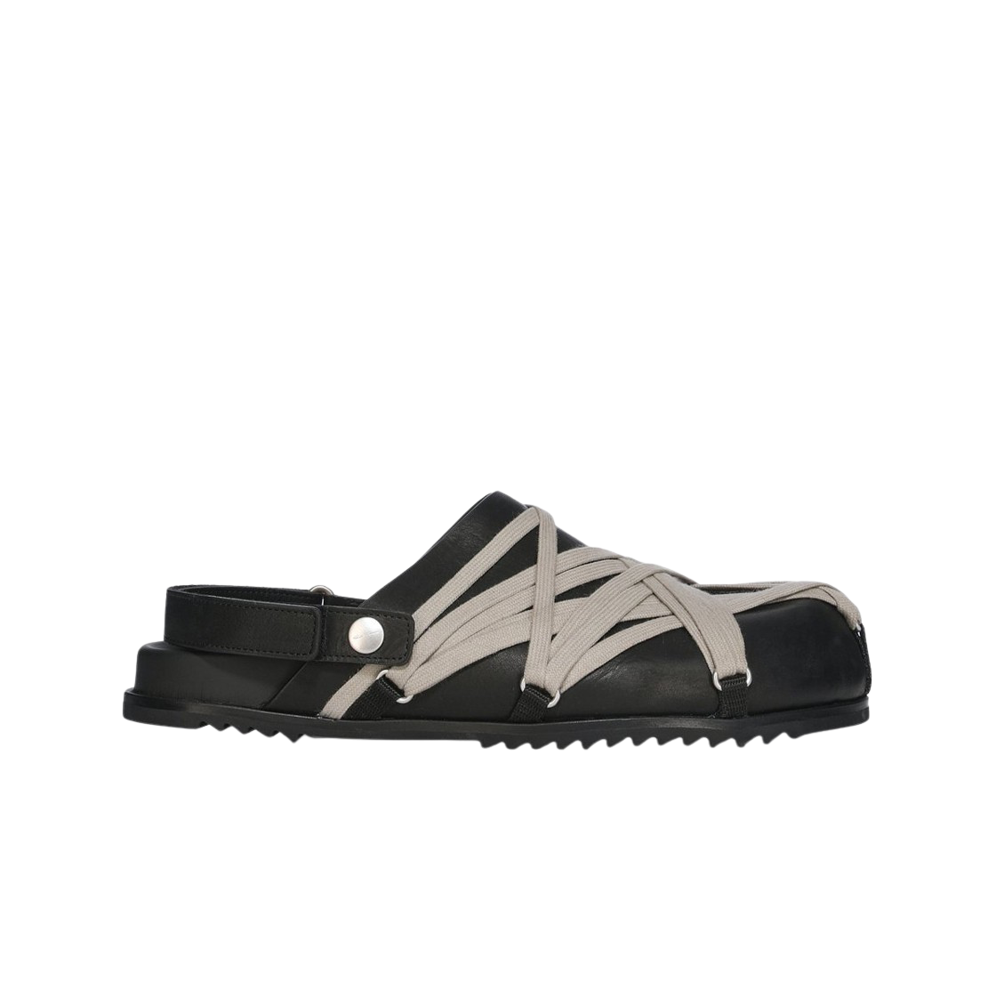 RU01E5813LOOW1-09 Rick Owens Hollywood Megalaced Mule Black