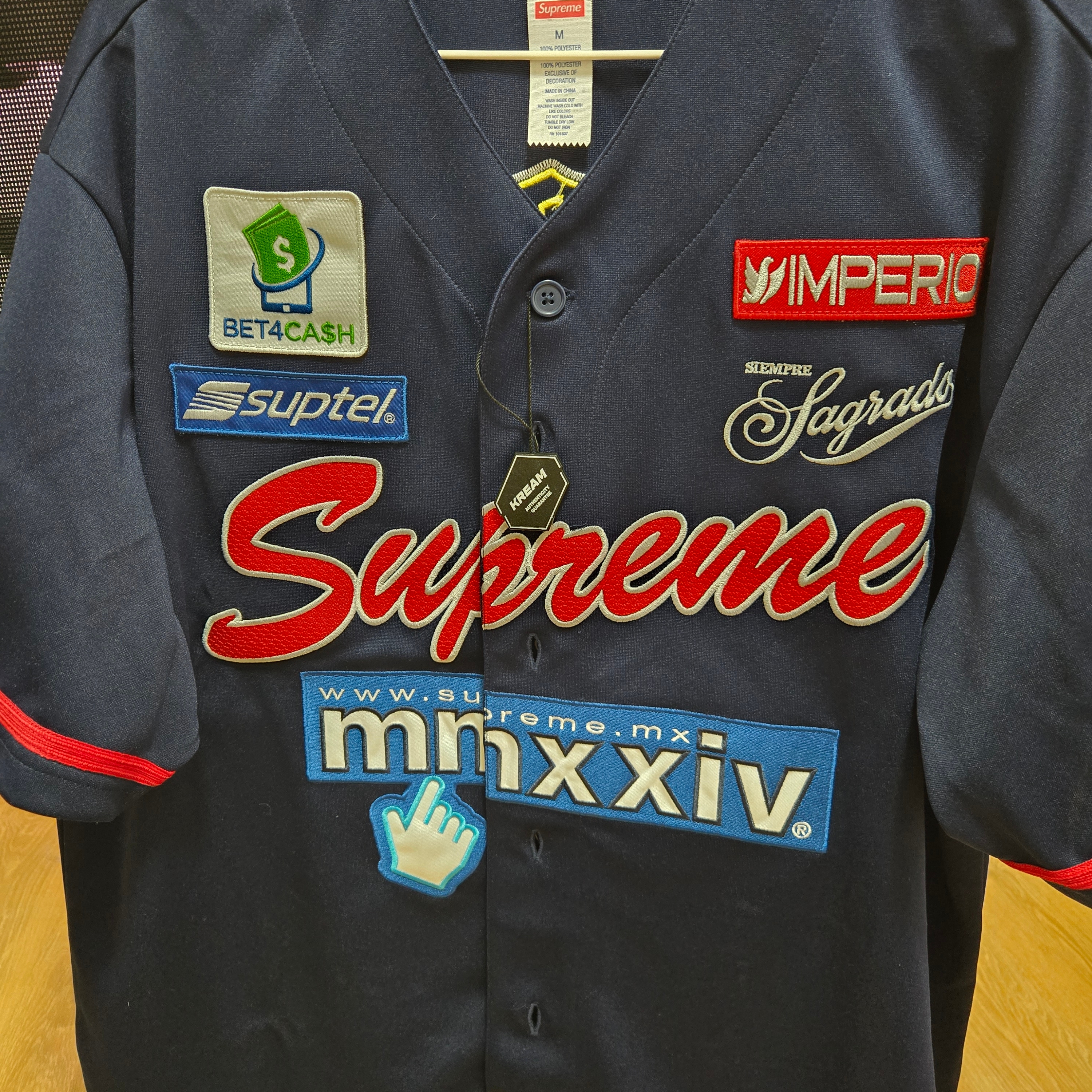 Supreme Chosen One Baseball Jersey Navy - 24SS 착용 스타일