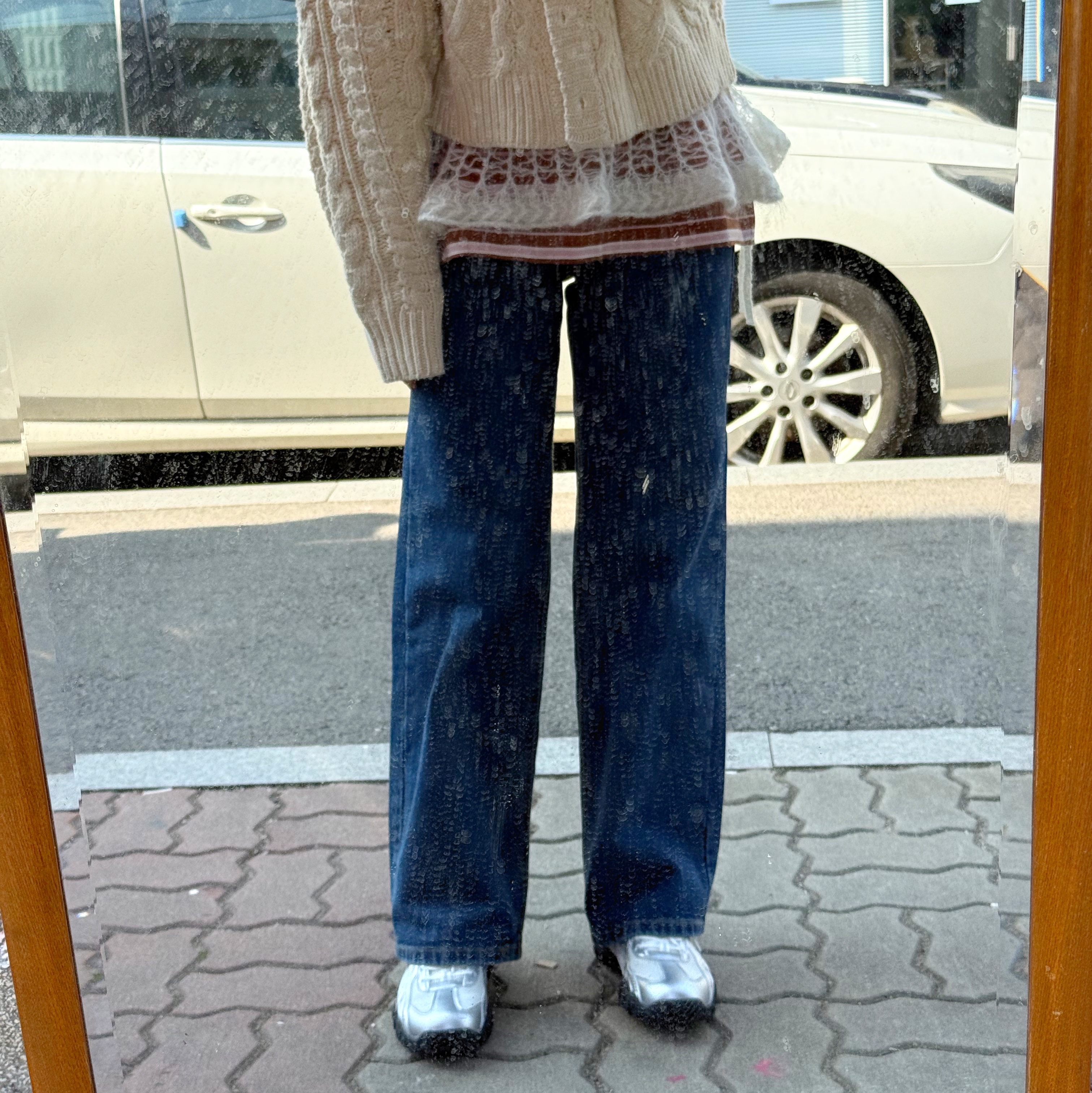 [6% 적립] FILA Echappe Ms Silvermoon 착용 스타일 - 6