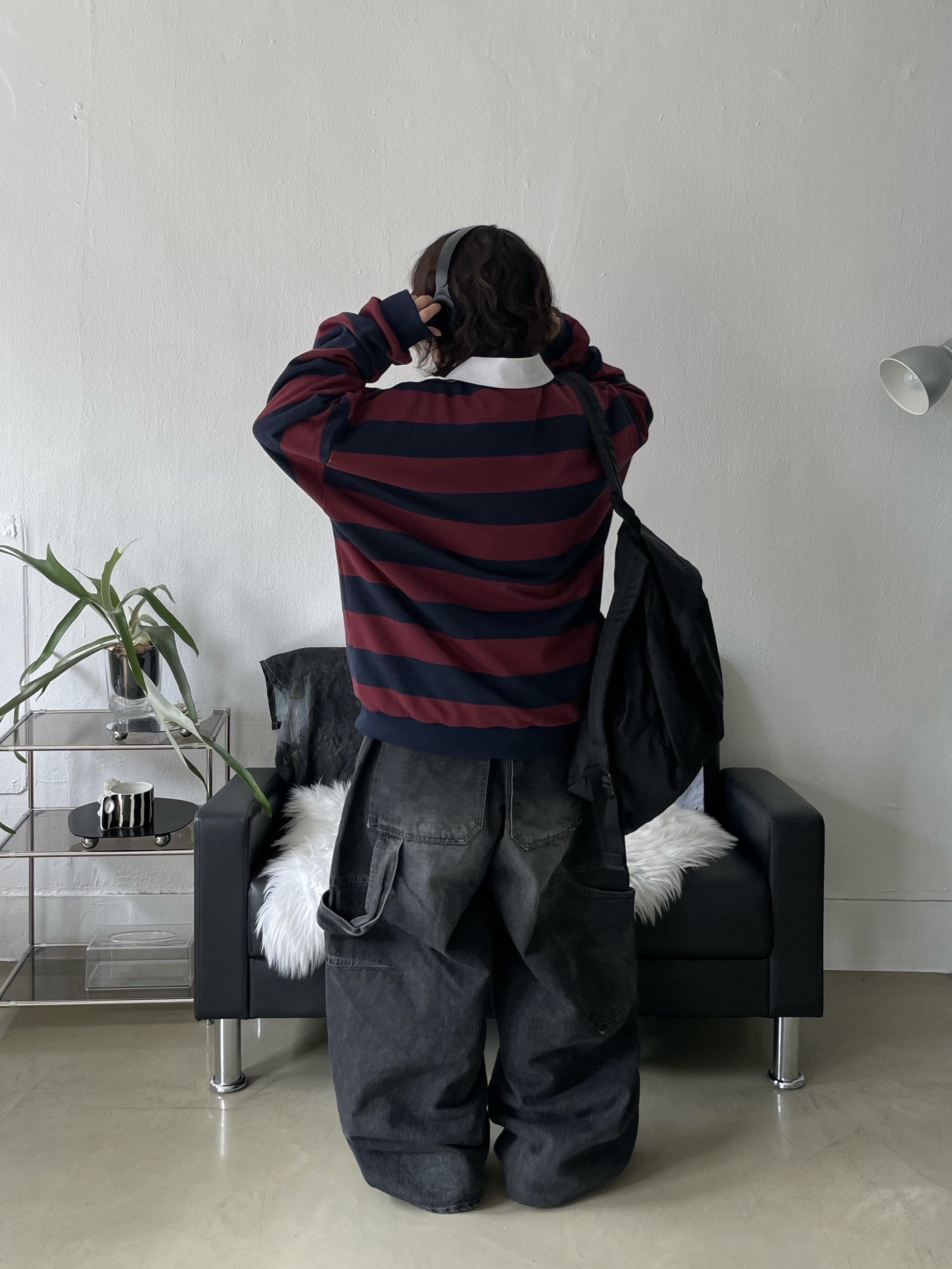 Supreme Backpack Black - 24SS, CDG Backpack Black 착용 스타일 - 4