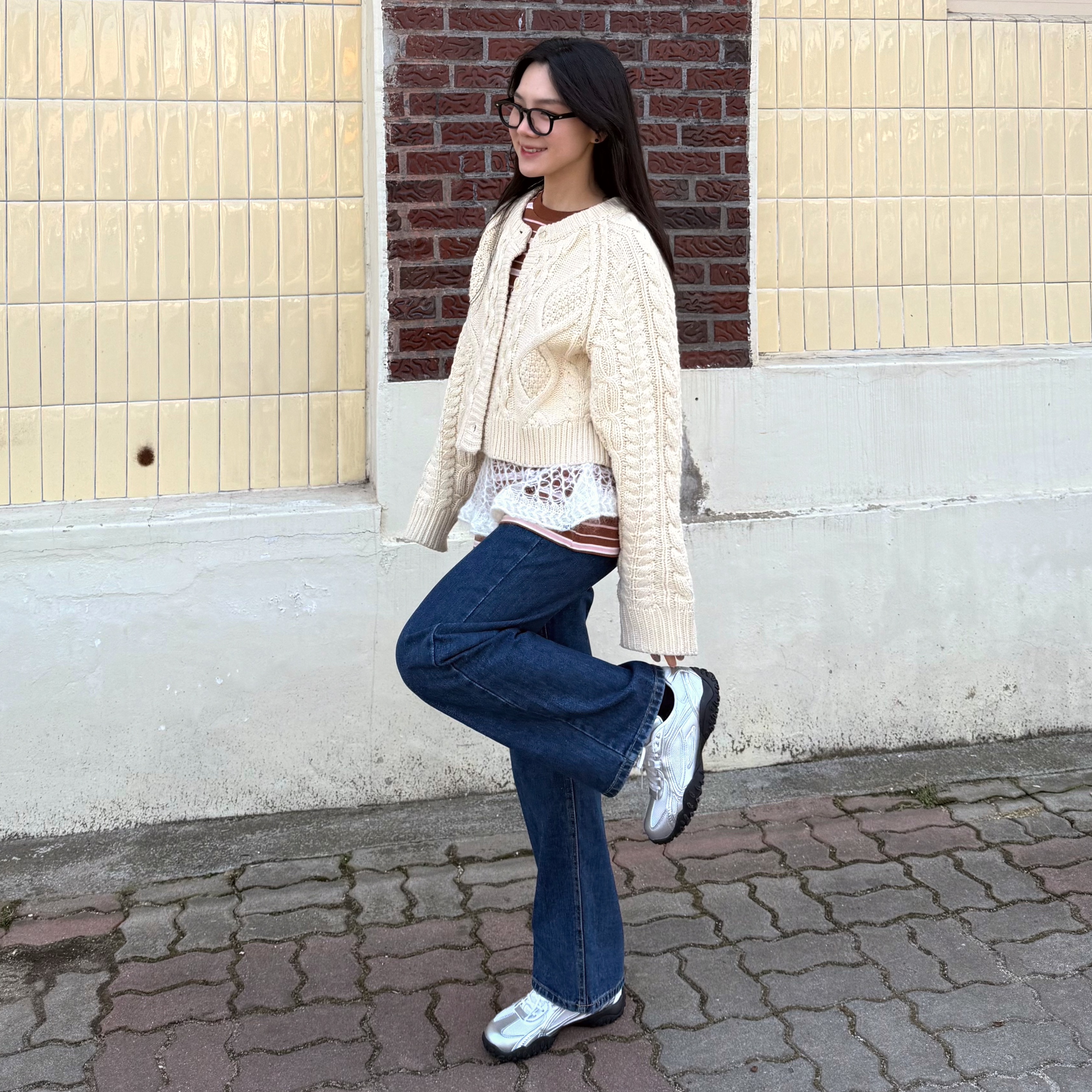 [6% 적립] FILA Echappe Ms Silvermoon 착용 스타일 - 4