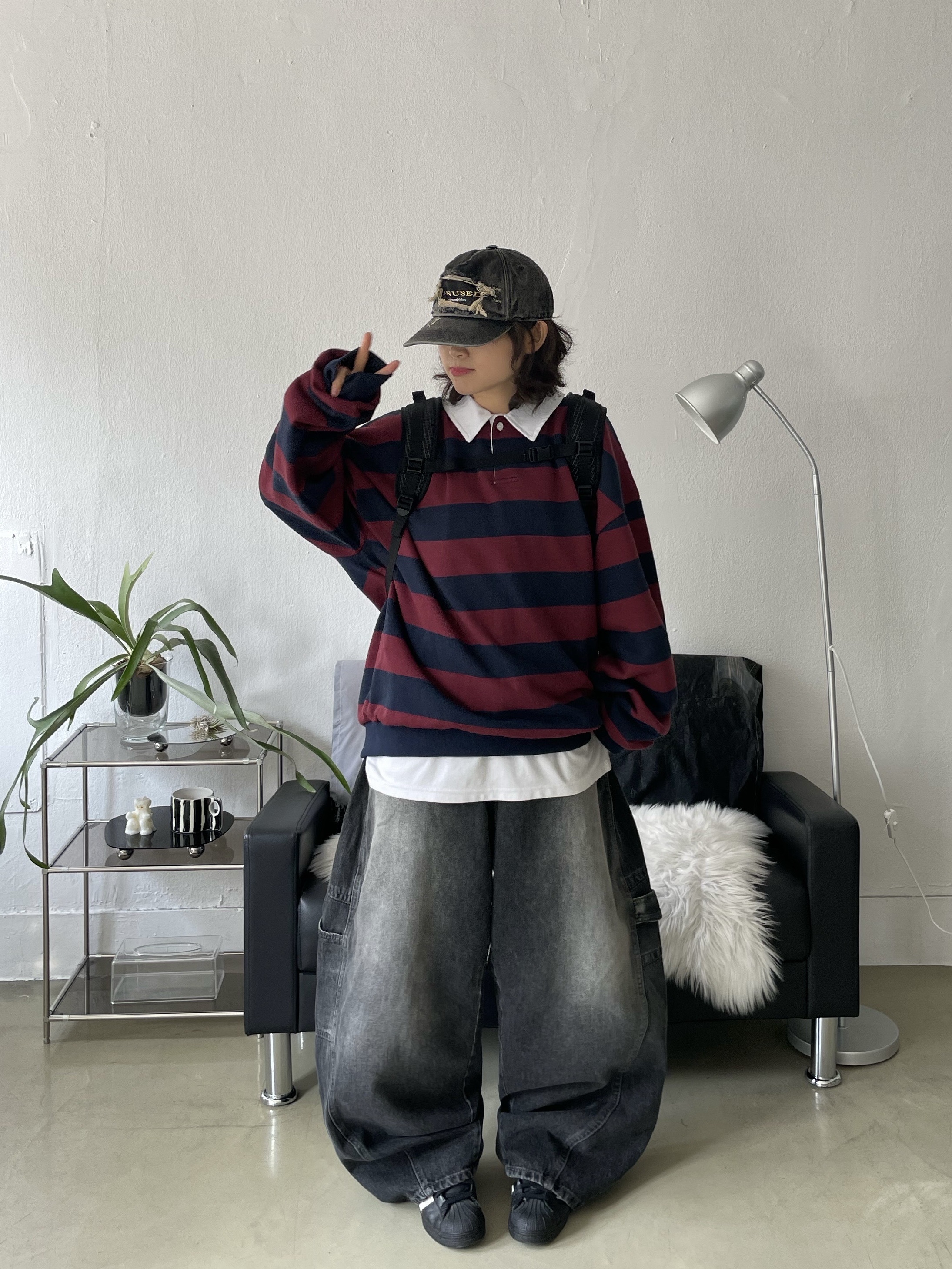 Supreme Backpack Black - 24SS, CDG Backpack Black 착용 스타일 - 6