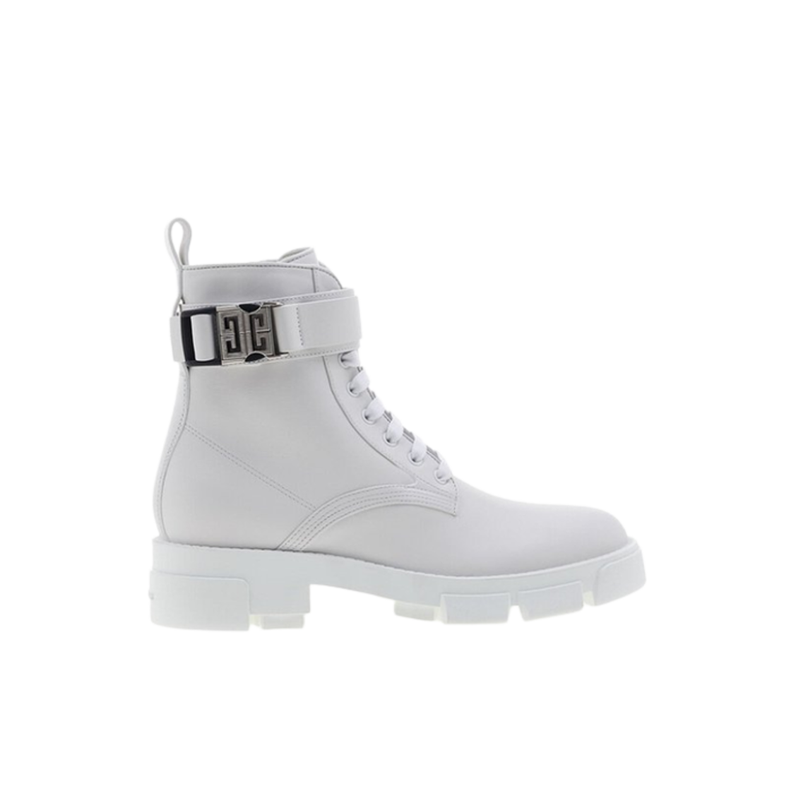 BE603PE1AJ-100 (W) Givenchy Terra 4G Leather Ankle Boots White