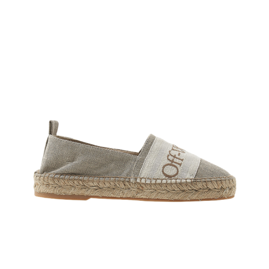 (W) Off-White Logo Espadrille Canvas Beige