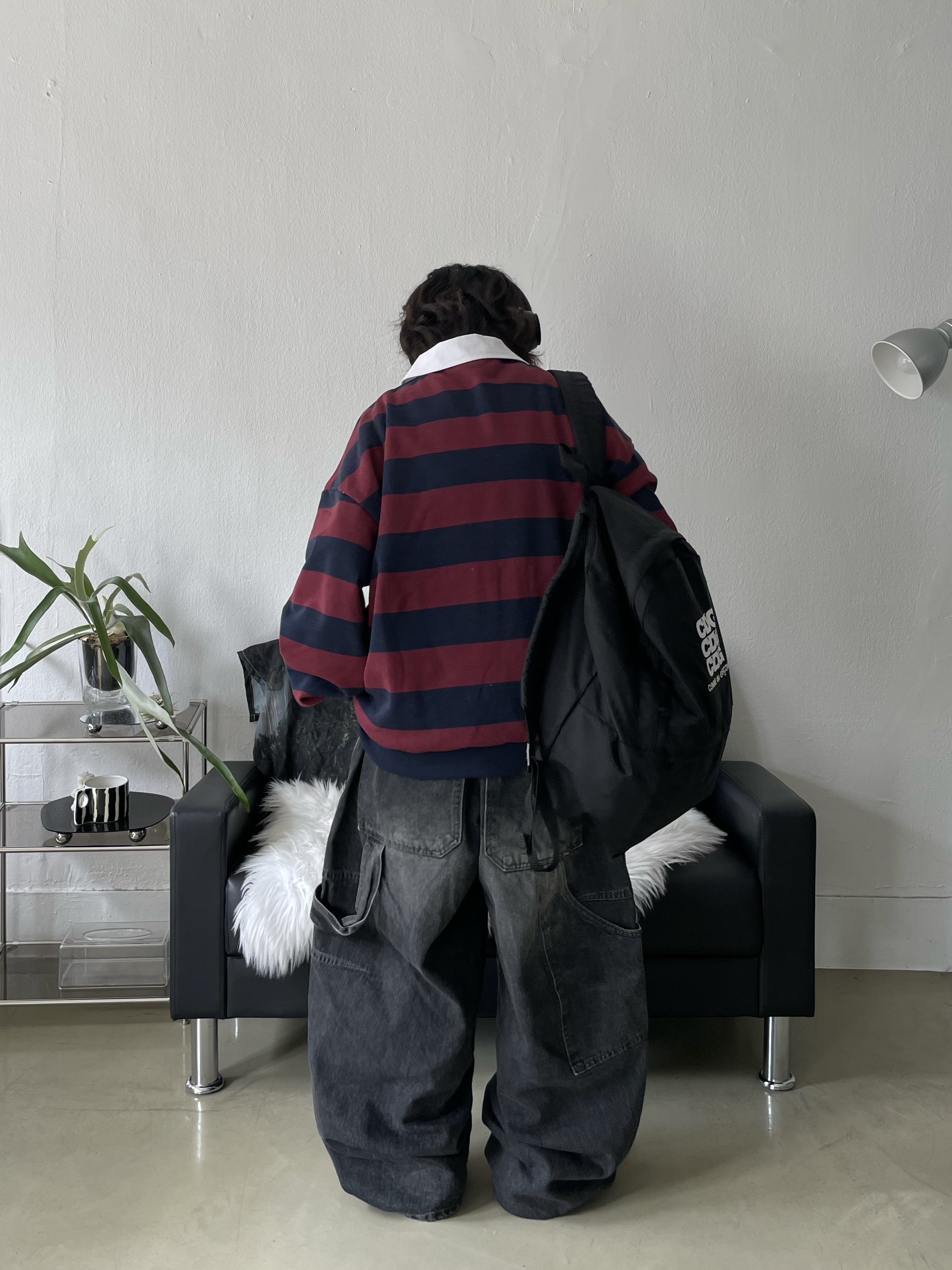 Supreme Backpack Black - 24SS, CDG Backpack Black 착용 스타일 - 5