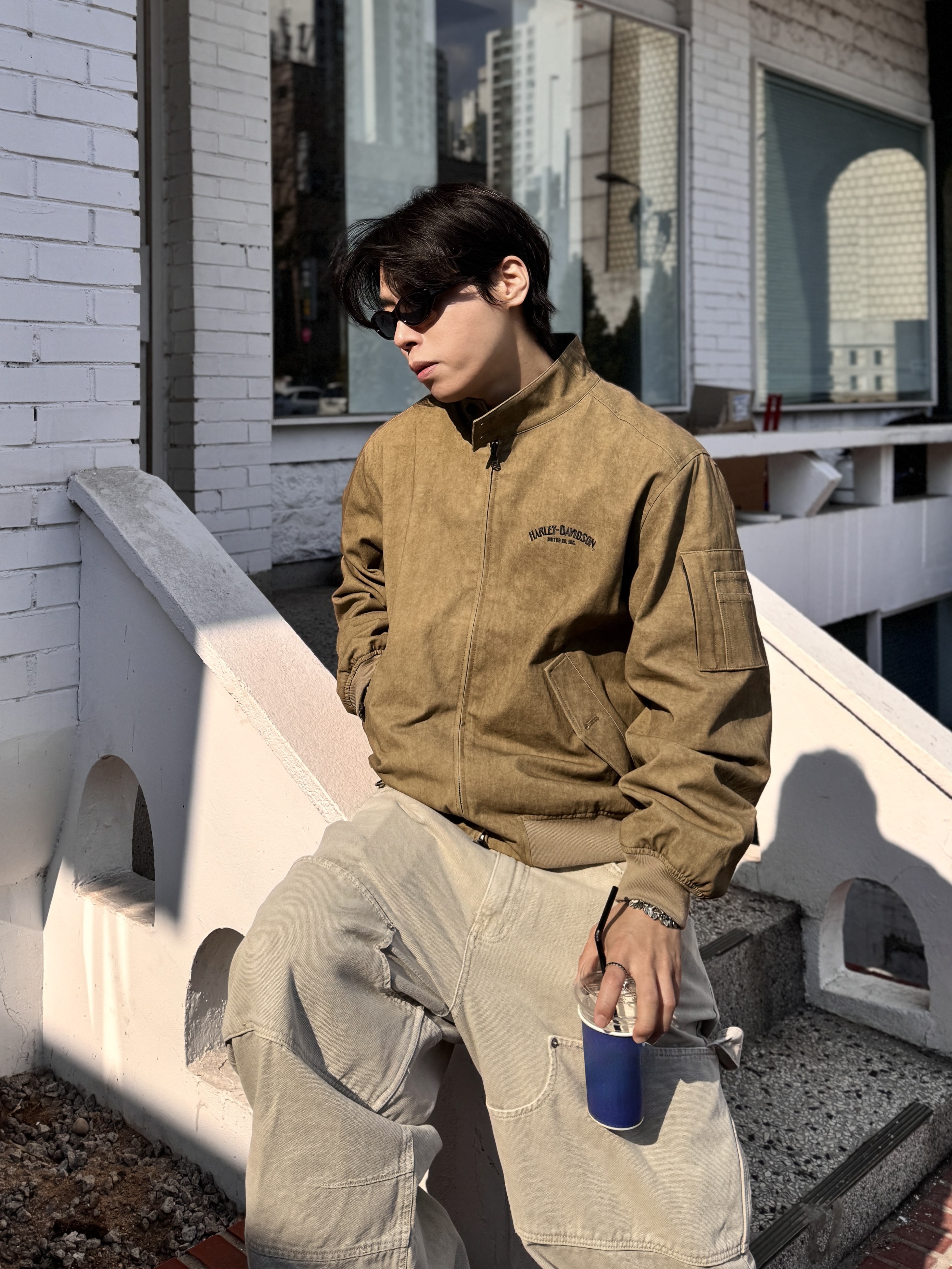 Nonnod Double Knee Cover Pants Vintage Beige, Kinchi x My Name Is Peter Boots - 888 (a) Yellow 착용 스타일 - 1