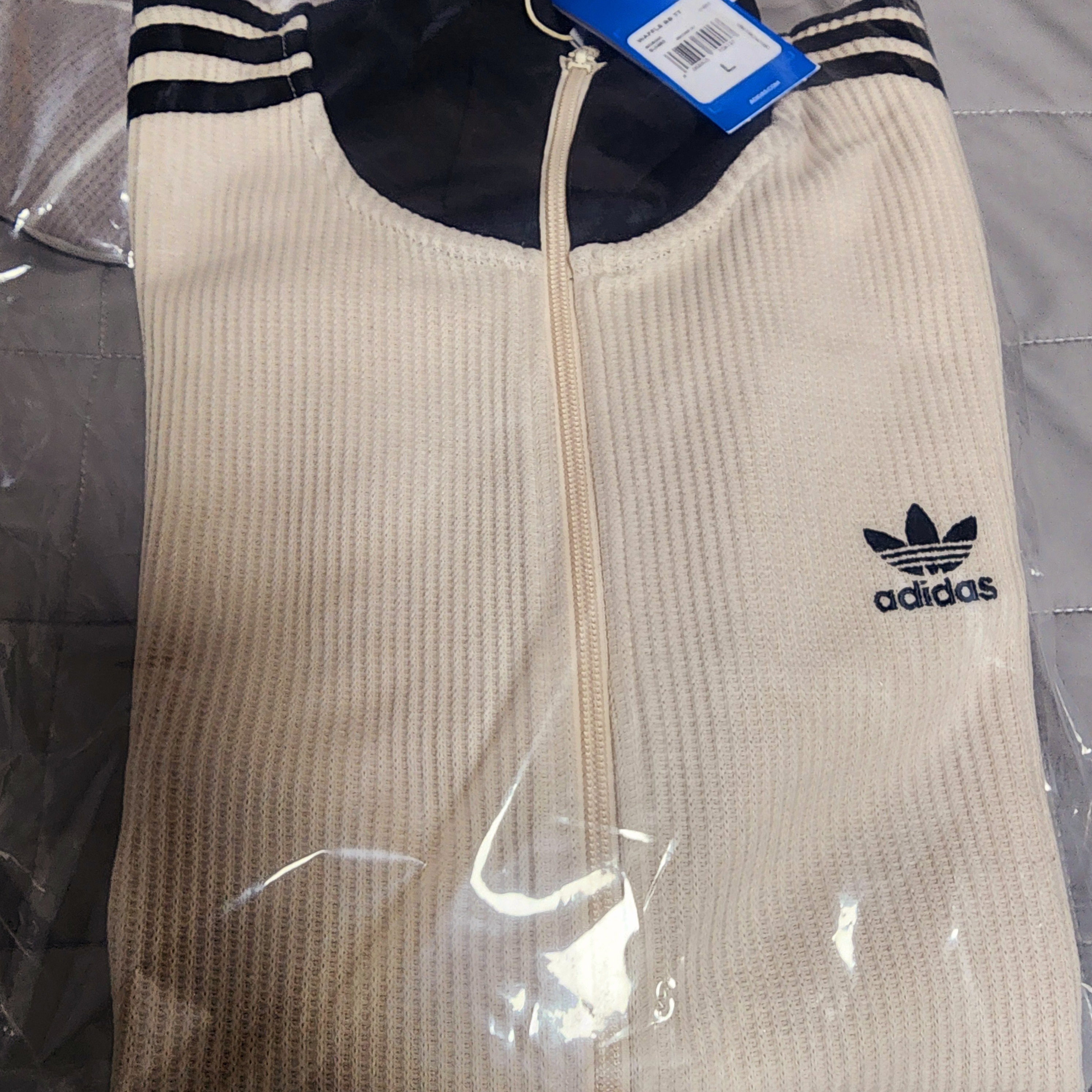 Adidas Waffle Beckenbauer Track Top Wonder White - KR Sizing 착용 스타일 - 1