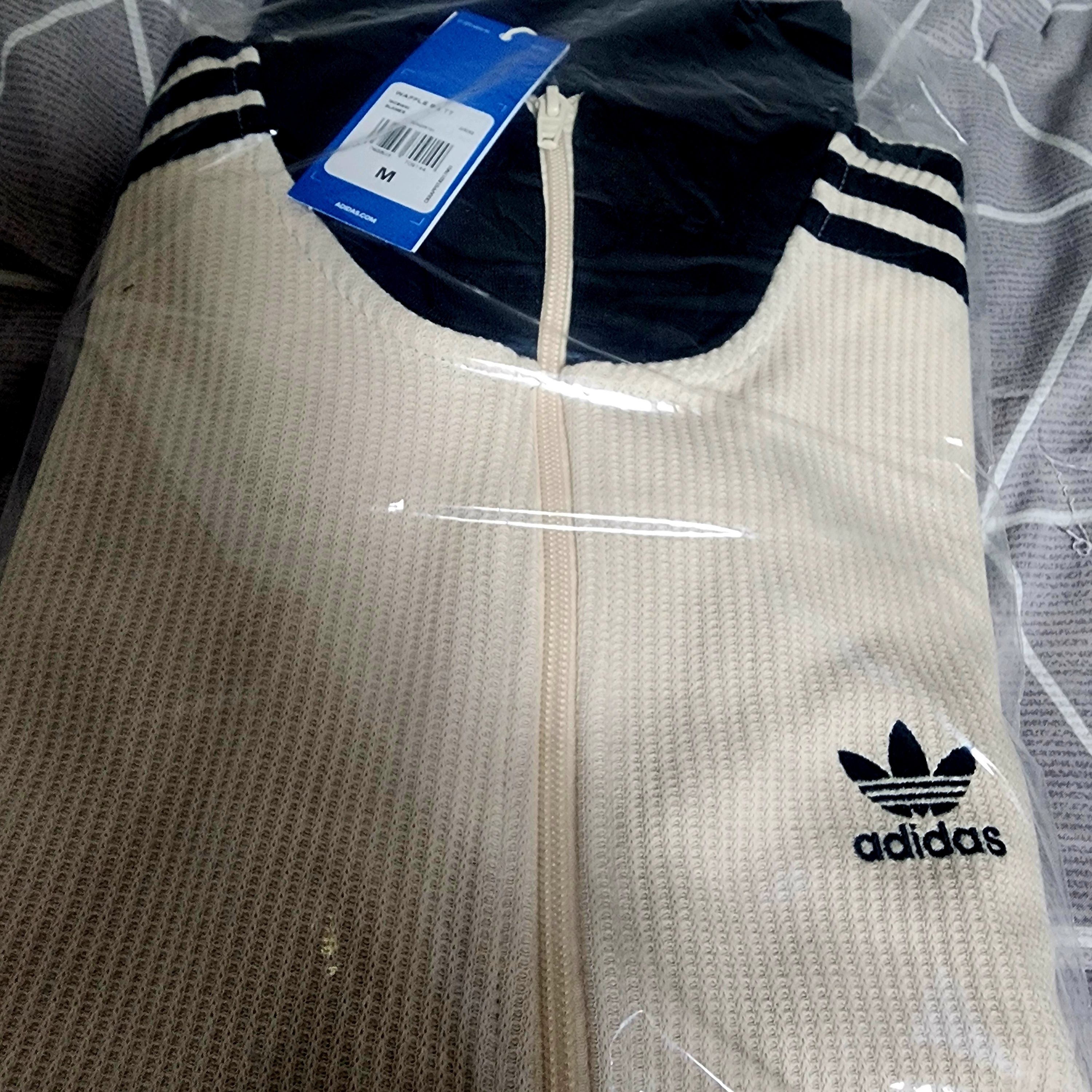 Adidas Waffle Beckenbauer Track Top Wonder White - KR Sizing 착용 스타일 - 2