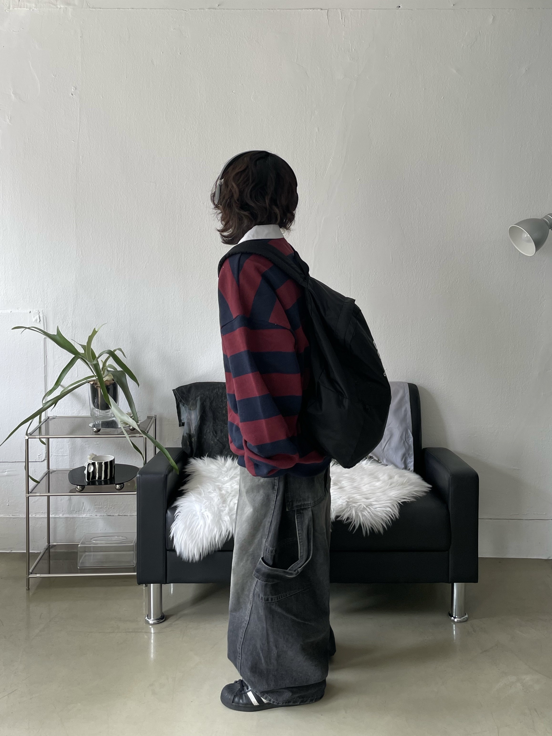 Supreme Backpack Black - 24SS, CDG Backpack Black 착용 스타일 - 2