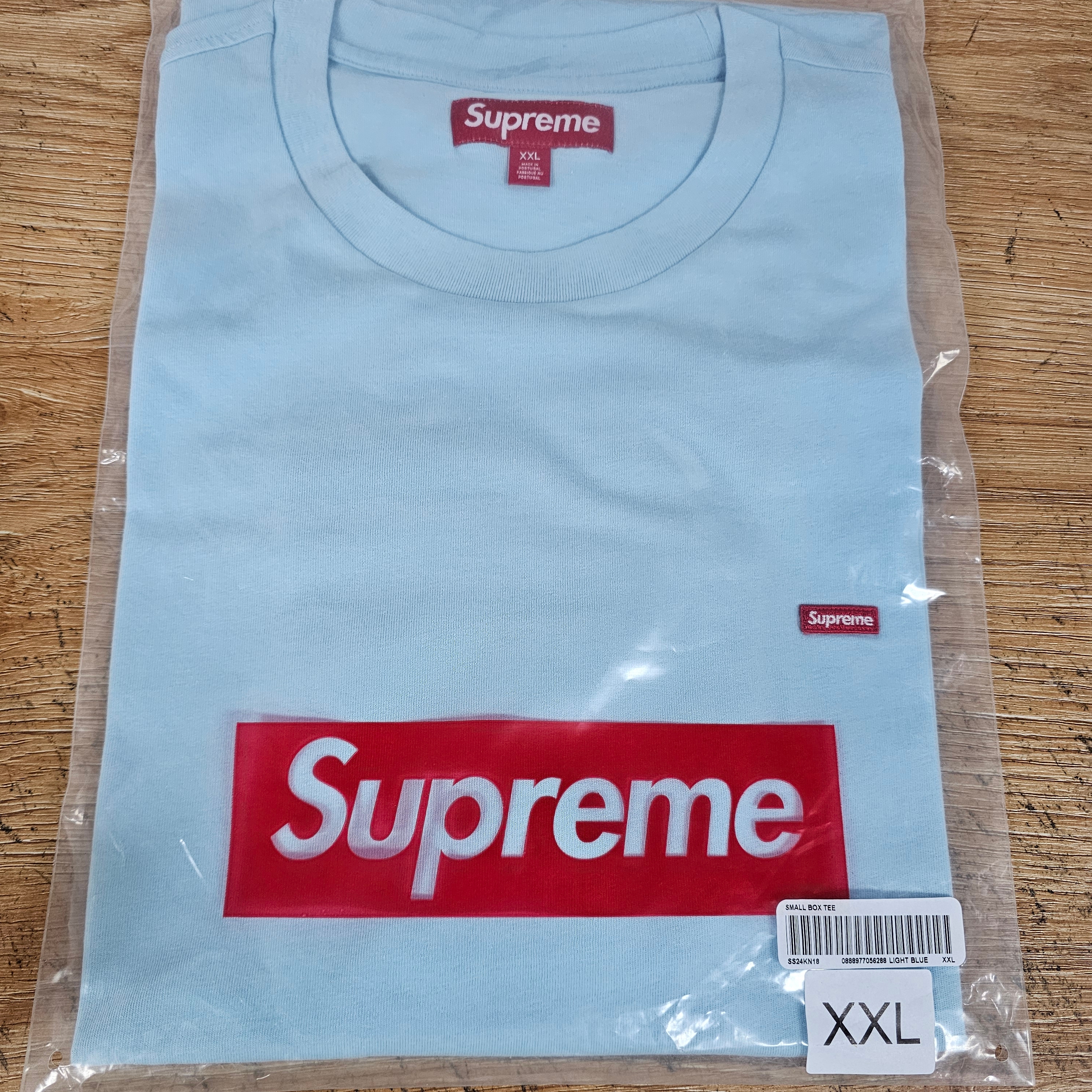 Supreme Small Box T-Shirt Light Blue - 24SS 착용 스타일