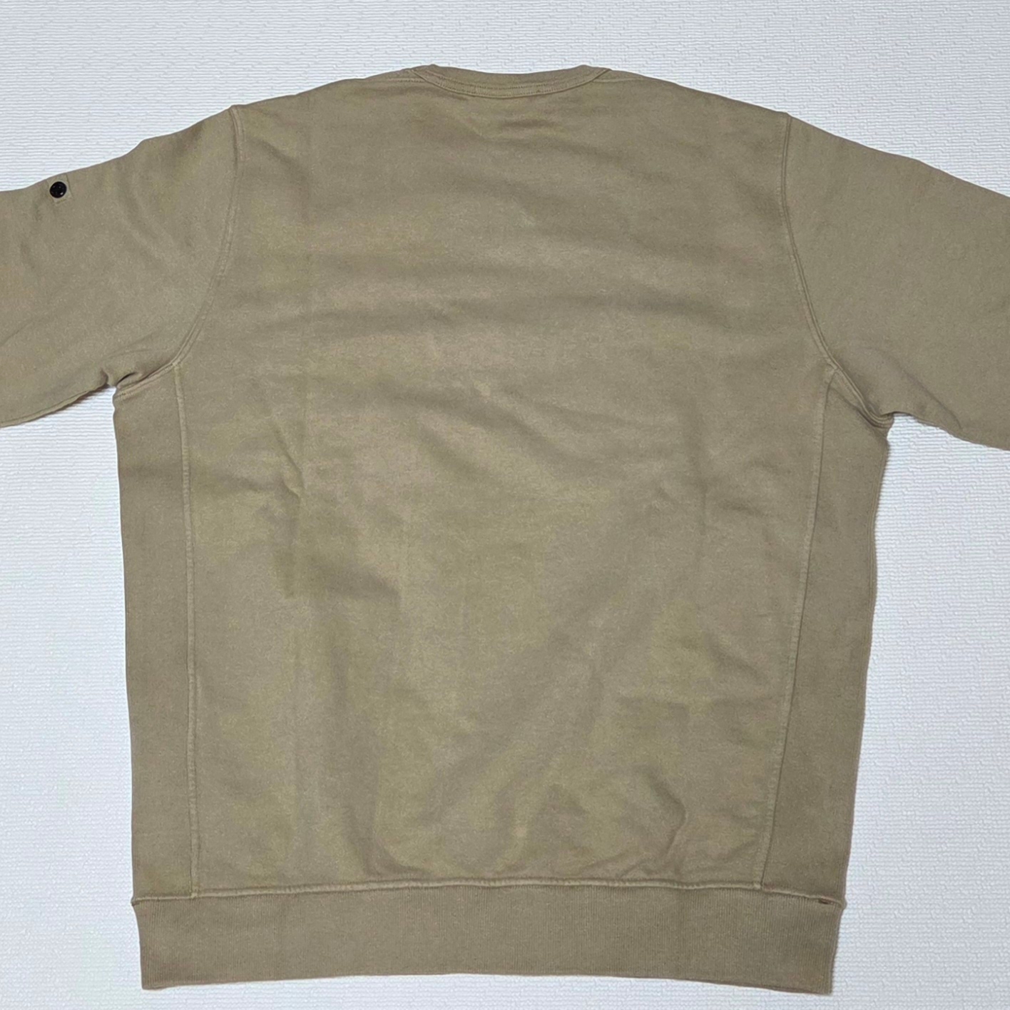 Stone Island 62420 Brushed Organic Cotton Fleece Crewneck Sweatshirt Biscuit - 24FW 착용 스타일 - 2