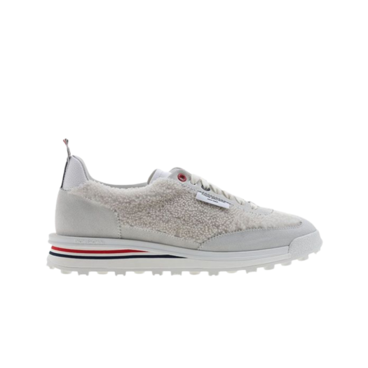 Thom Browne Shearling Tech Runner Sneakers White