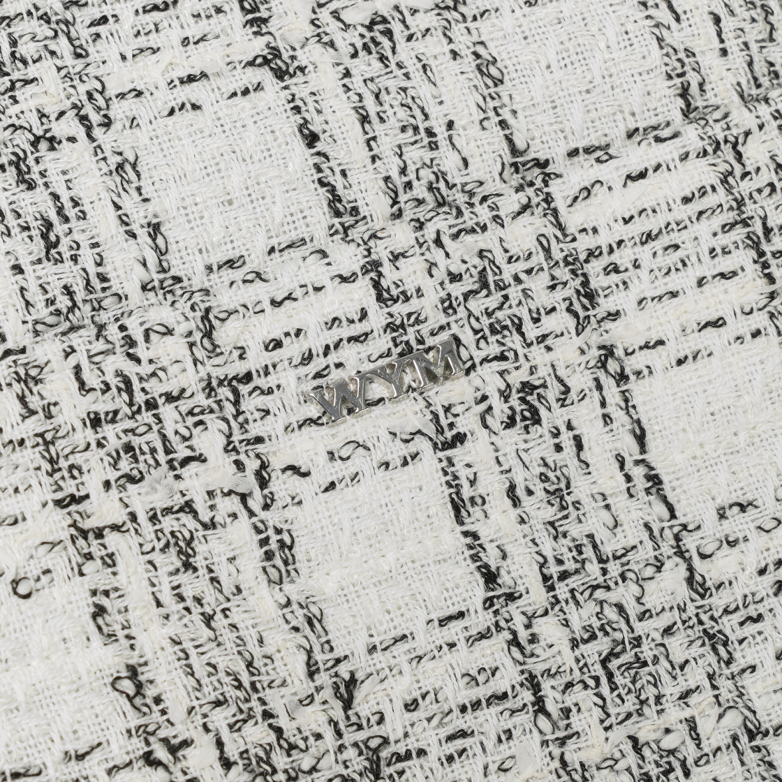 우영미 트위드 체크 셔츠 화이트 - 25SS(Wooyoungmi Tweed Check Shirt White - 25SS) - 4